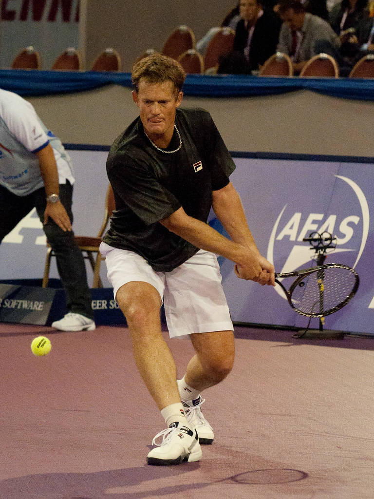 Wayne Ferreira, double-handed stroke, yellow ball, SD Phone Wallpaper