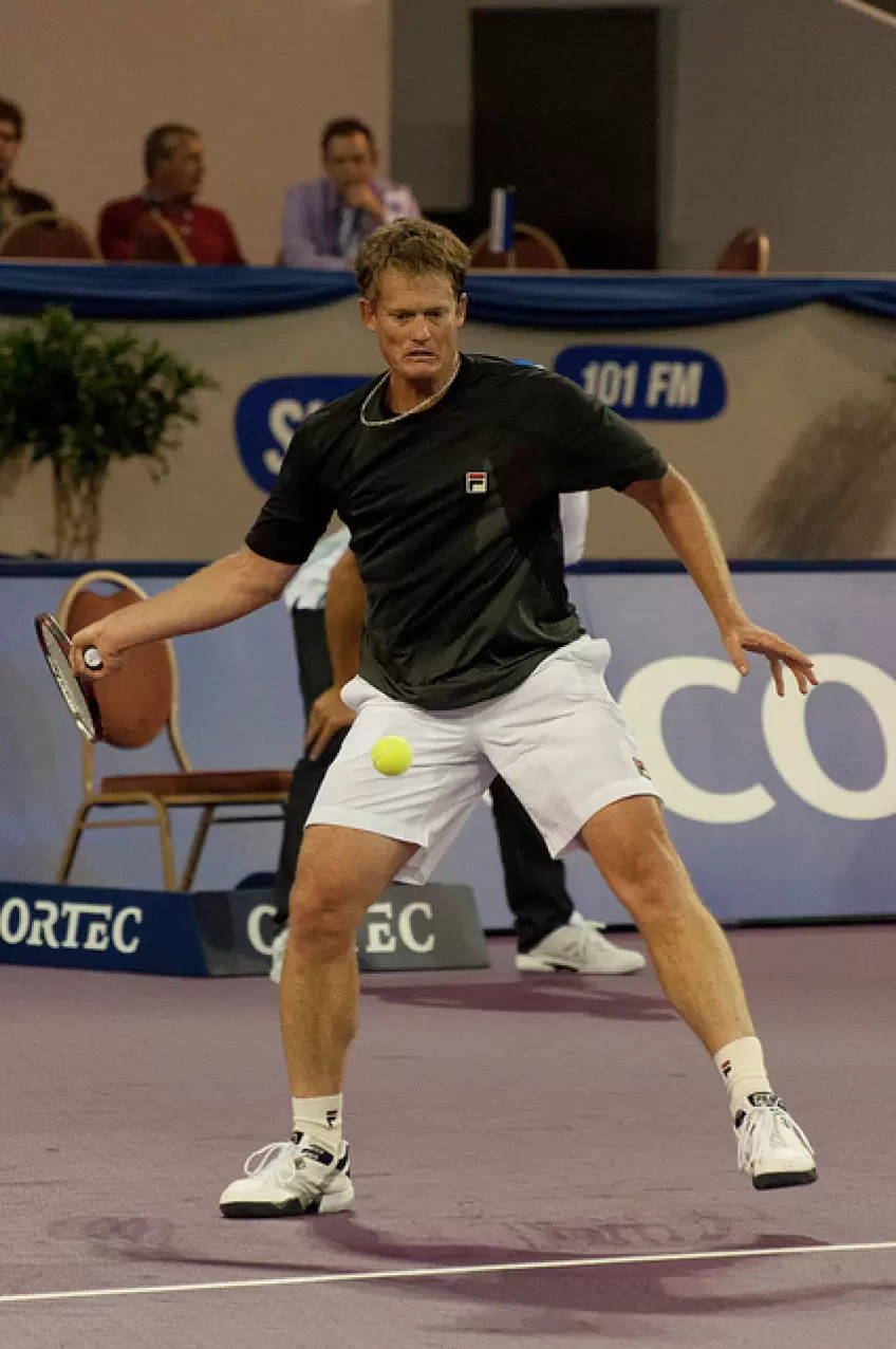 Wayne Ferreira, forehand stroke, yellow ball, SD Phone Wallpaper