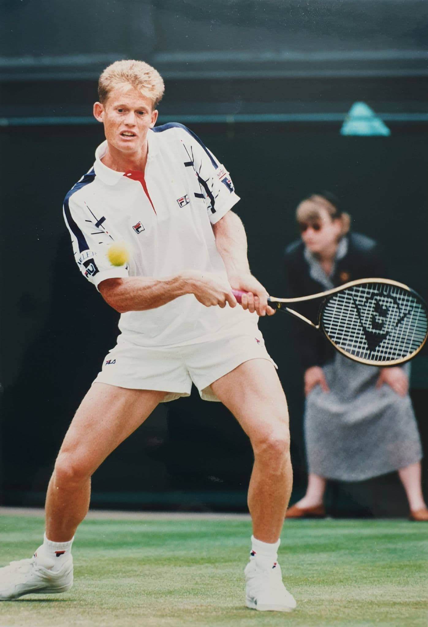 Wayne Ferreira, backhand stroke, white gear, Full HD Phone Wallpaper
