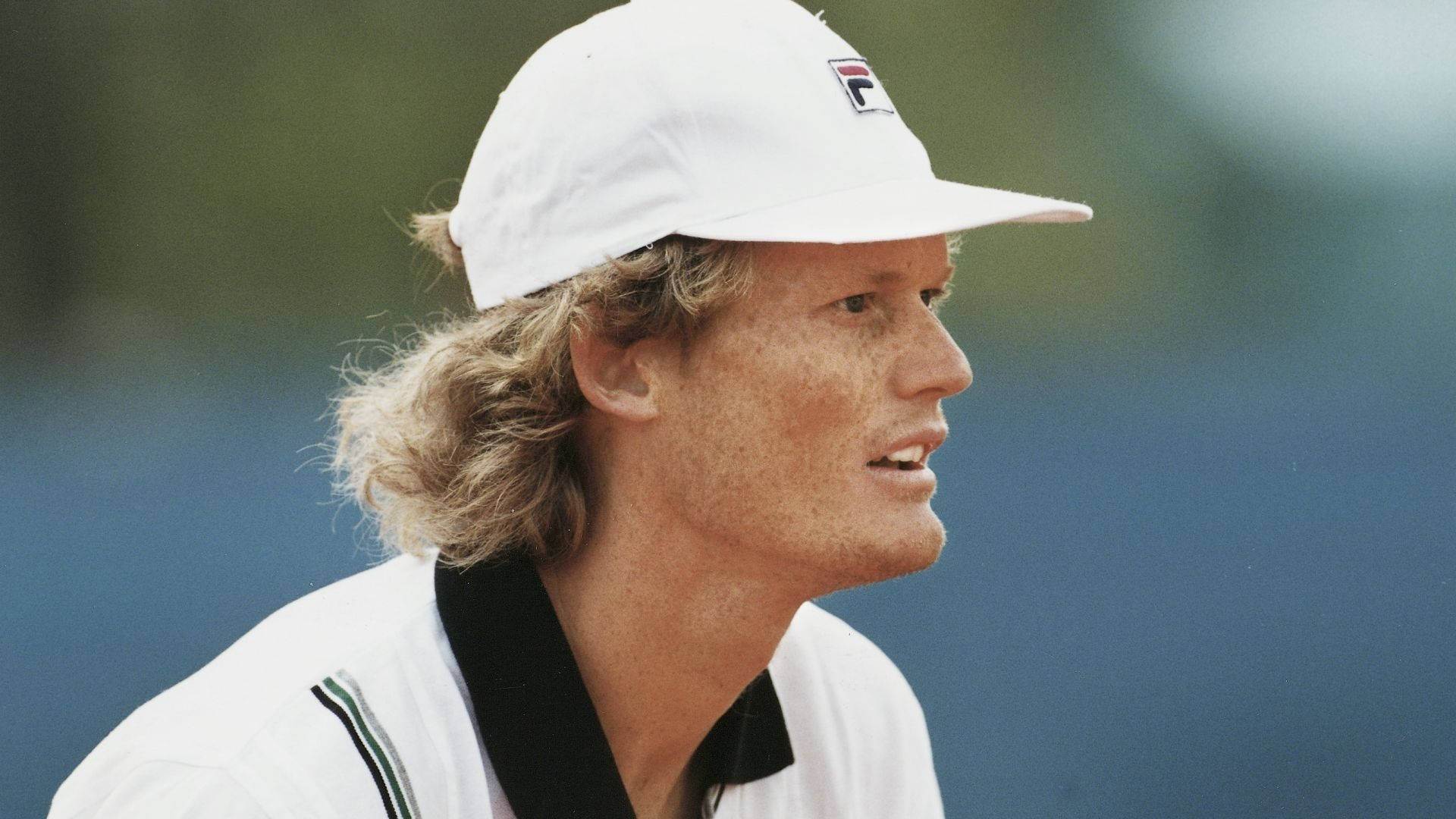 Wayne Ferreira, curly blonde hair, white cap, Full HD Desktop Wallpaper