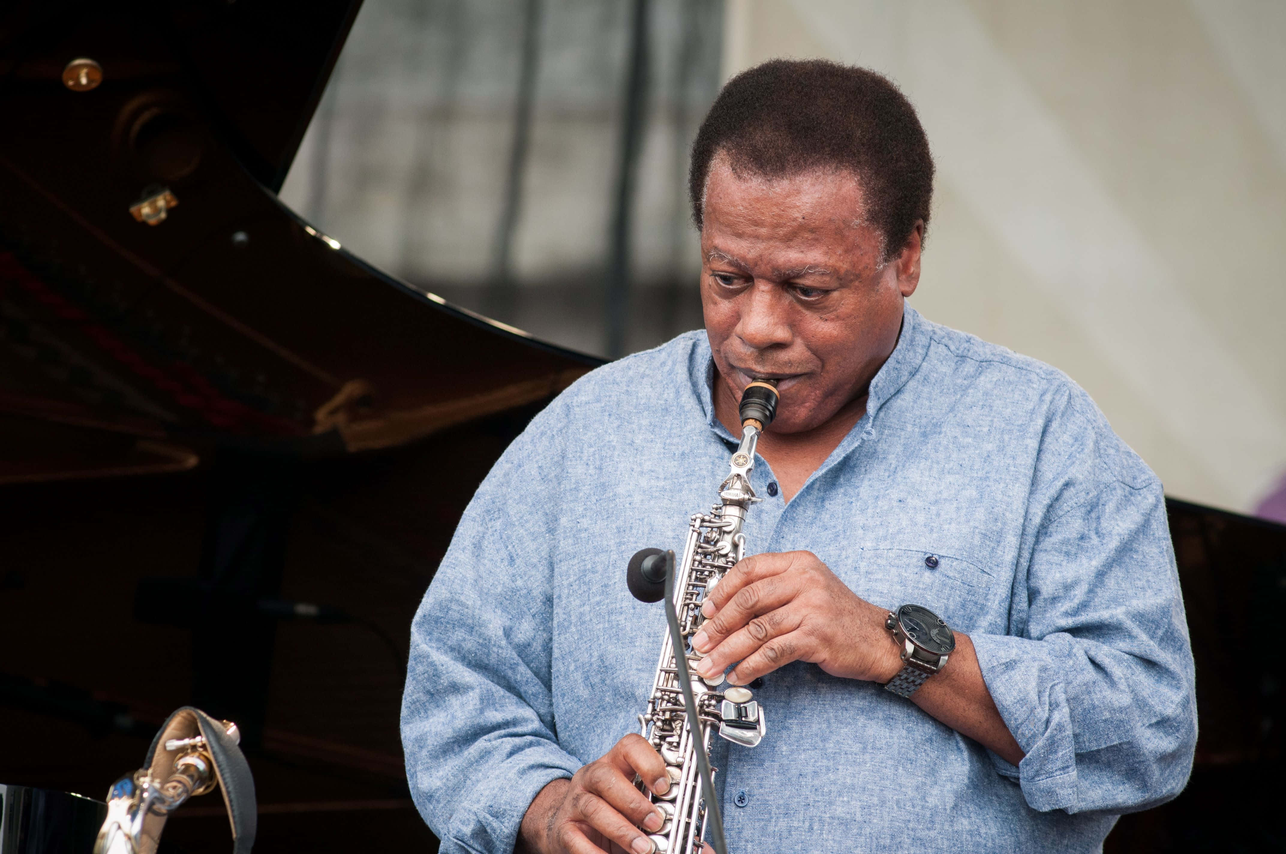Wayne Shorter, saxophone, grand piano, 4K Desktop Wallpaper