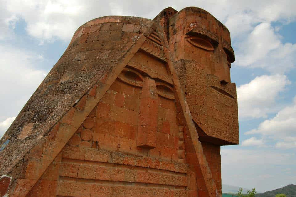 We Are Our Mountains, stone sculpture, human face, SD Desktop Wallpaper