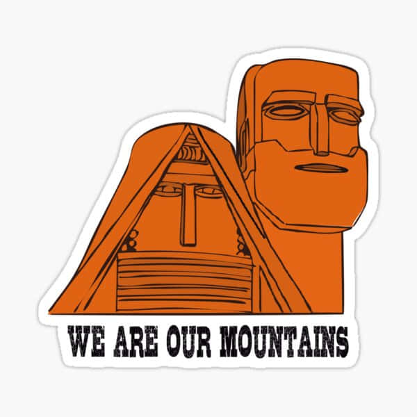 We Are Our Mountains, orange, mountain faces, SD Desktop Wallpaper