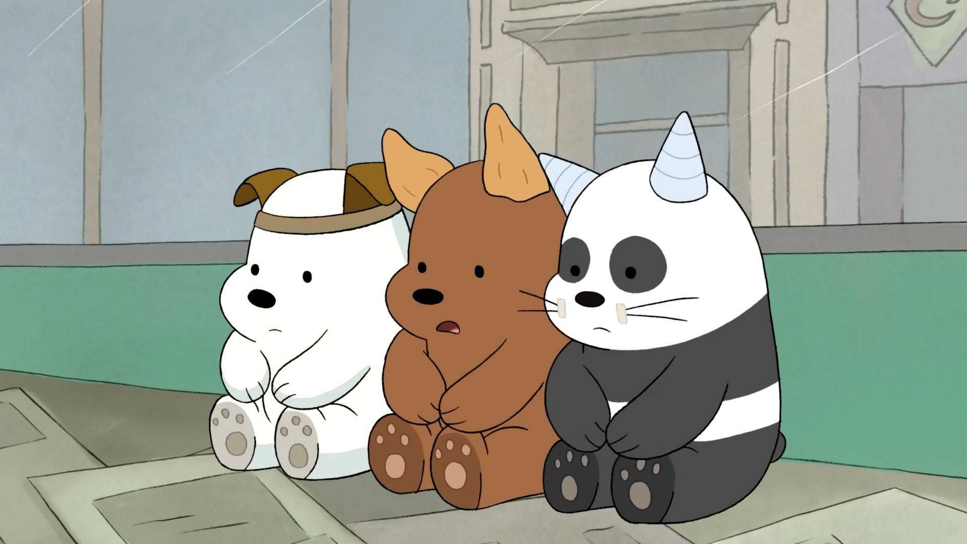 We Bare Bears, polar bear, fox, Full HD Desktop Wallpaper