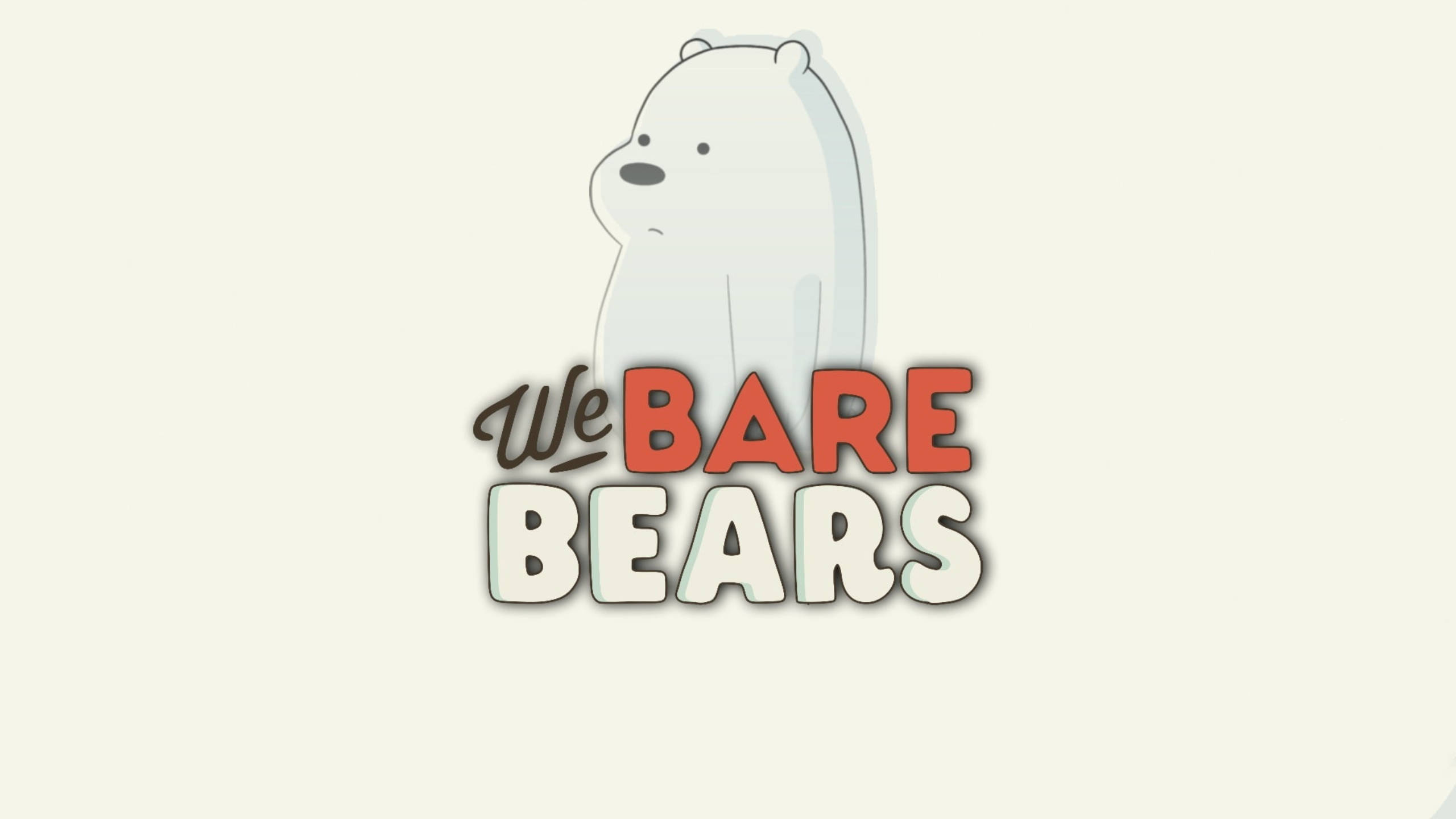 We Bare Bears, cartoon, white bear, 2K Desktop Wallpaper