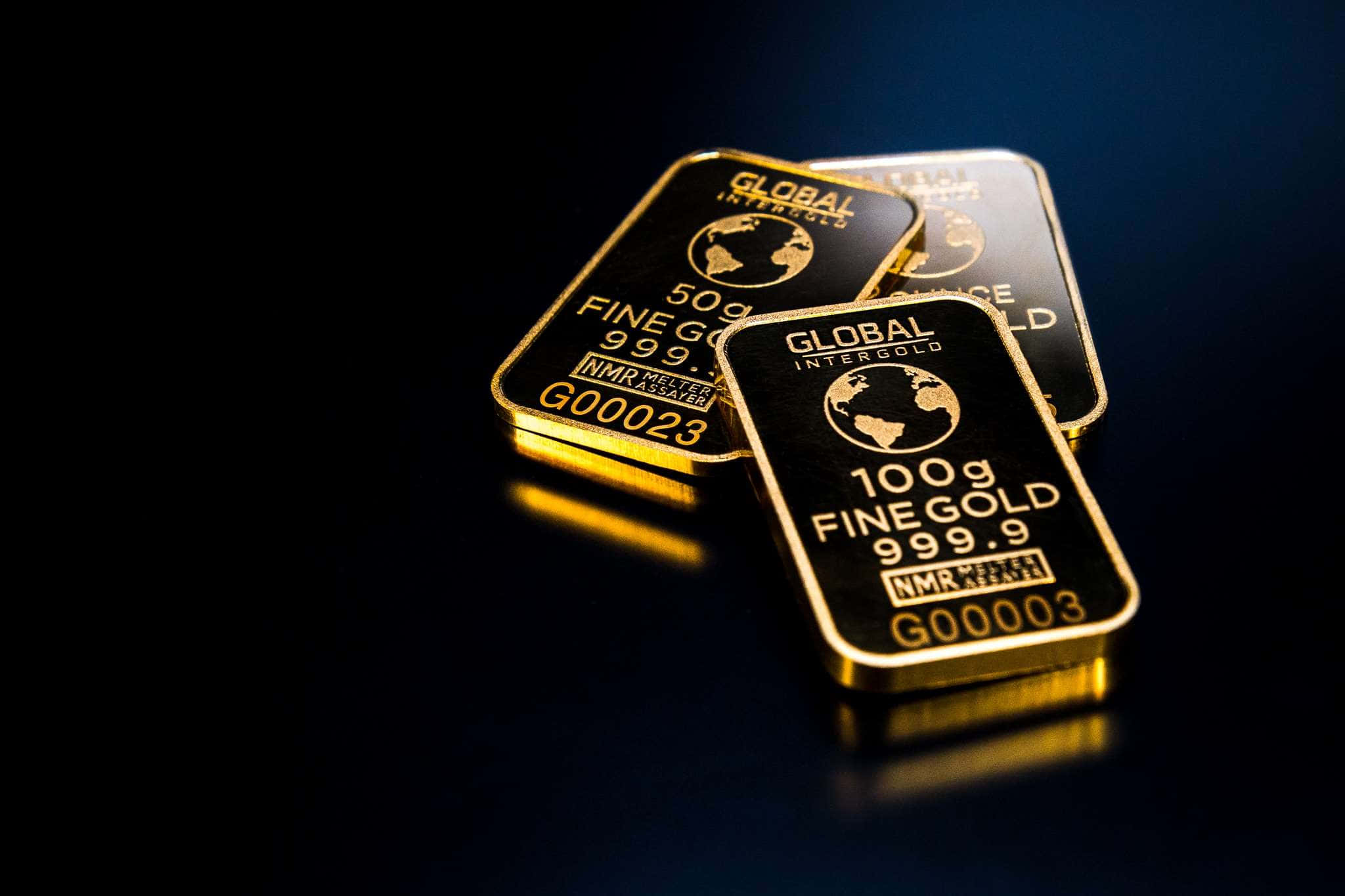 gold bars, 100g, 50g, Full HD Desktop Wallpaper