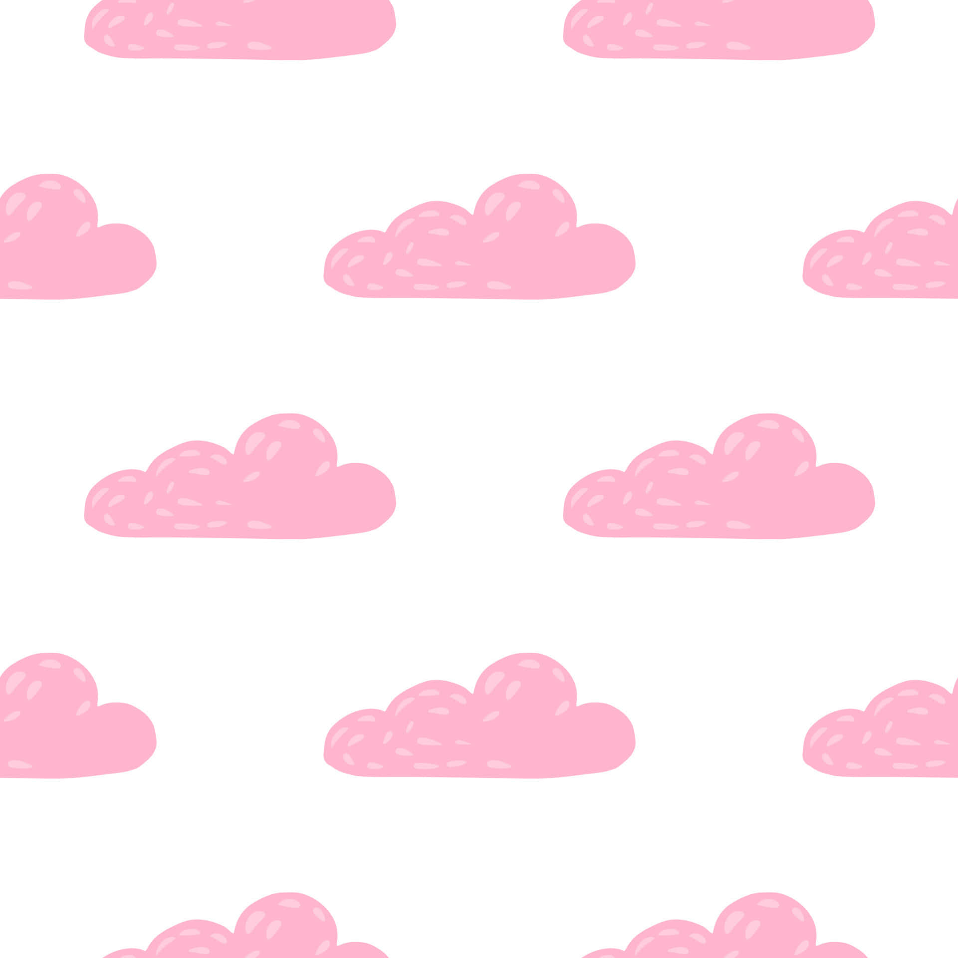 pink cloud pattern, soft pink cartoon clouds, white speckles, Full HD Desktop Wallpaper