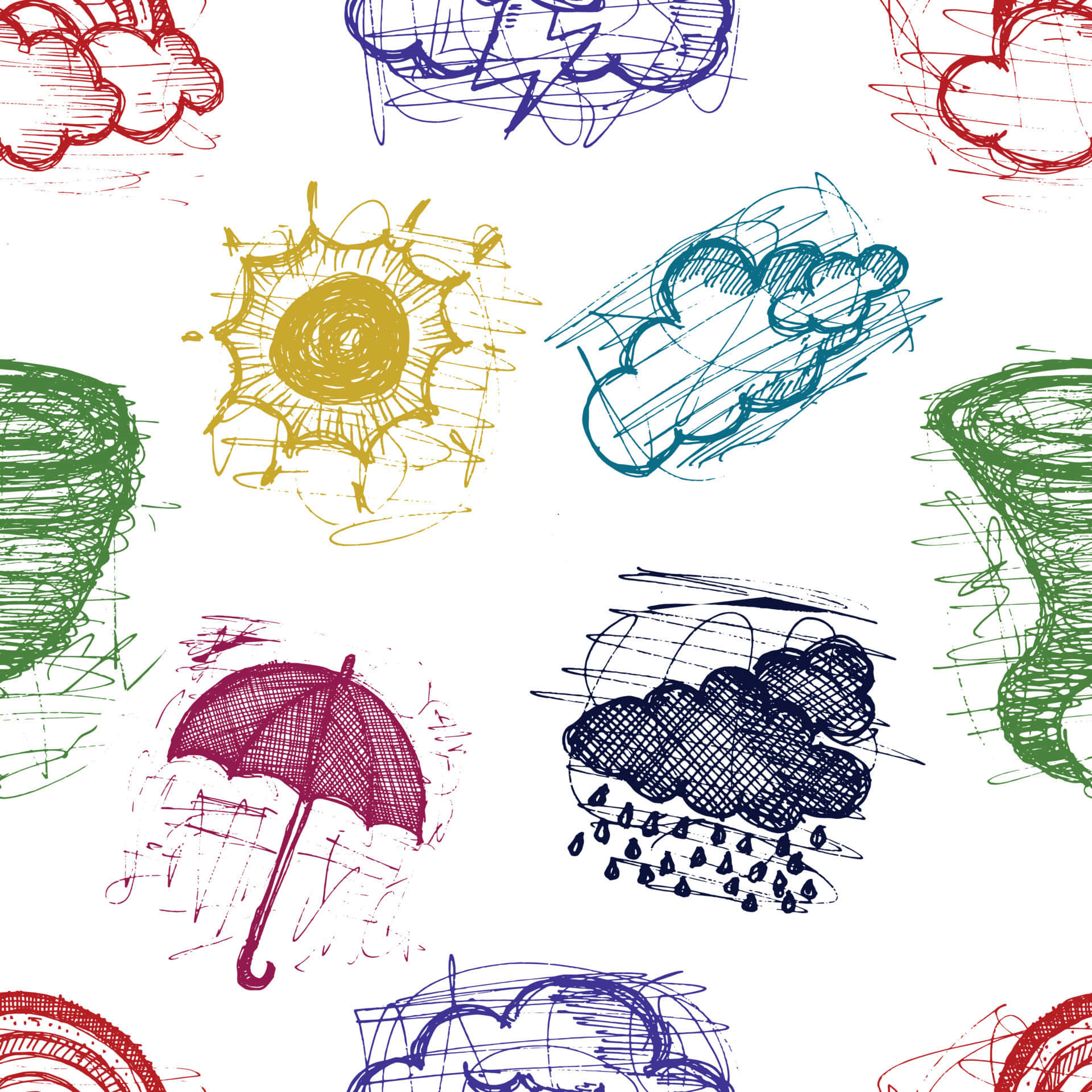 Weather Patterns, sun, clouds, Full HD Desktop Wallpaper