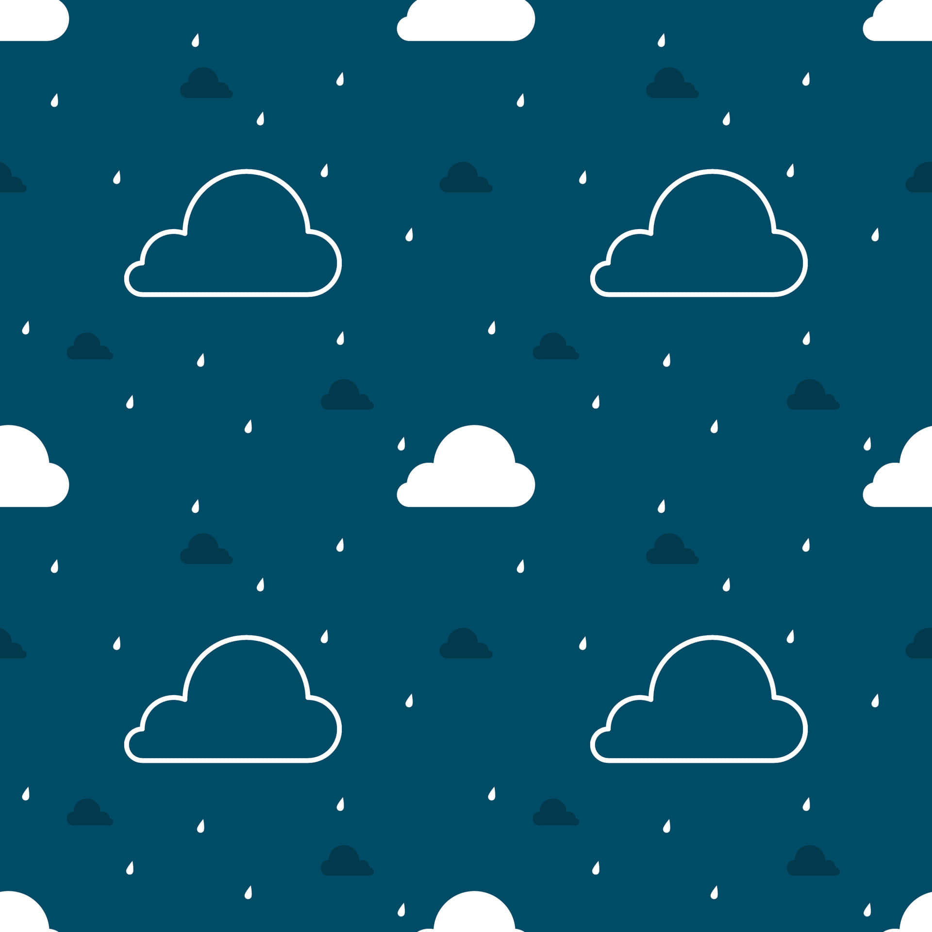 rainy weather pattern, white outlined clouds, dark blue clouds, Full HD Desktop Wallpaper