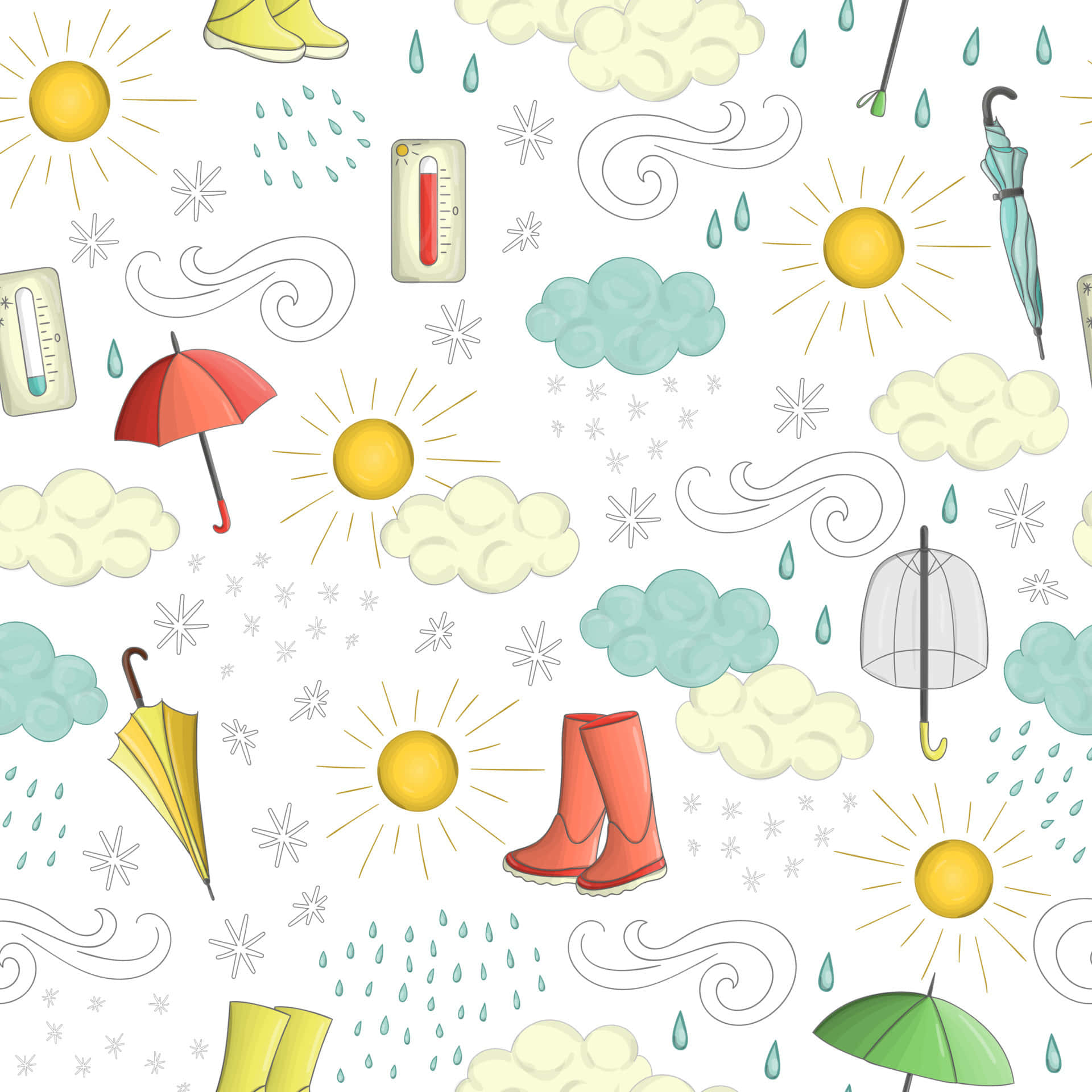 Weather Patterns, suns, clouds, Full HD Desktop Wallpaper