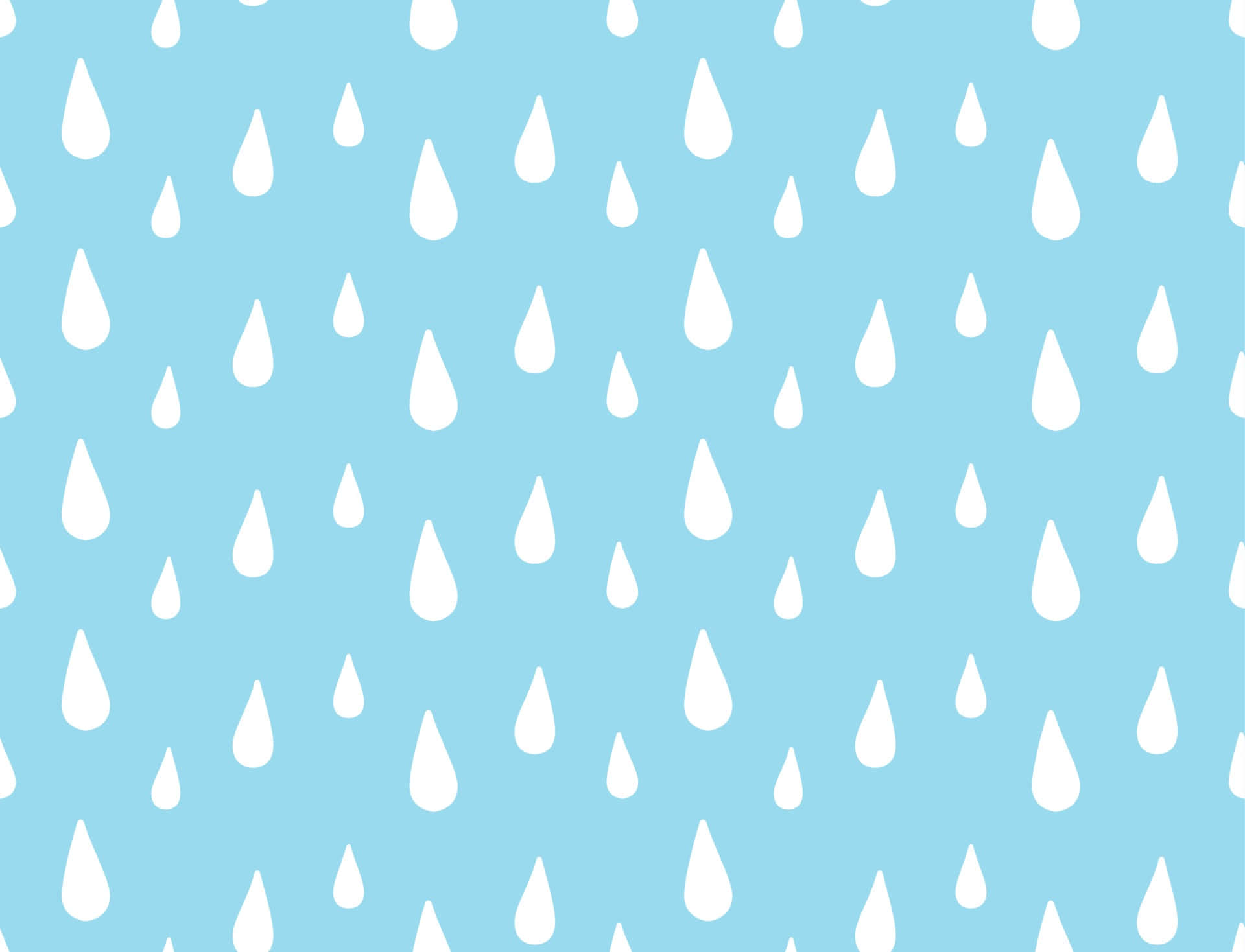 raindrop pattern, light blue background, white raindrop shapes, Full HD Desktop Wallpaper