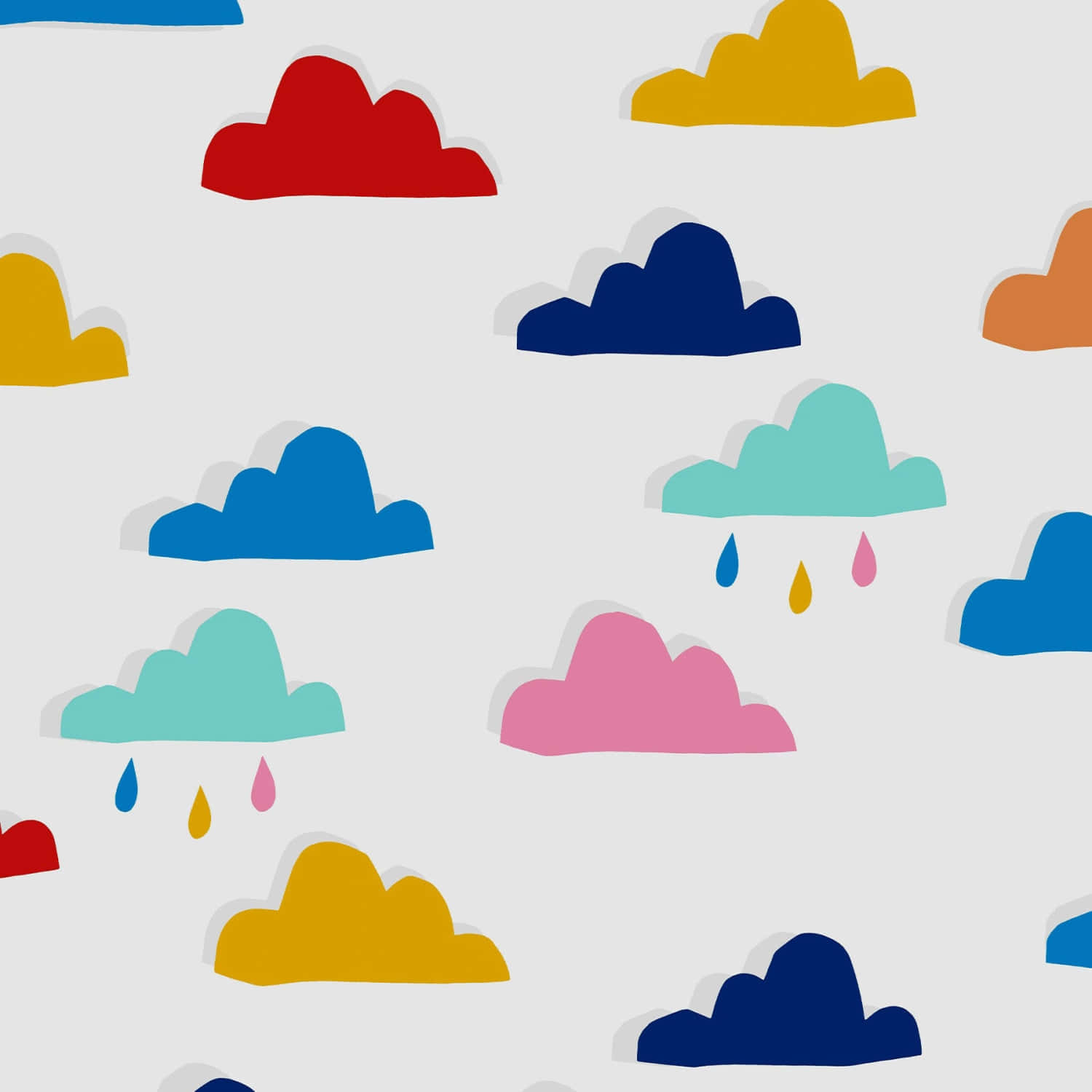 colorful cloud patterns, red, blue, HD Desktop Wallpaper