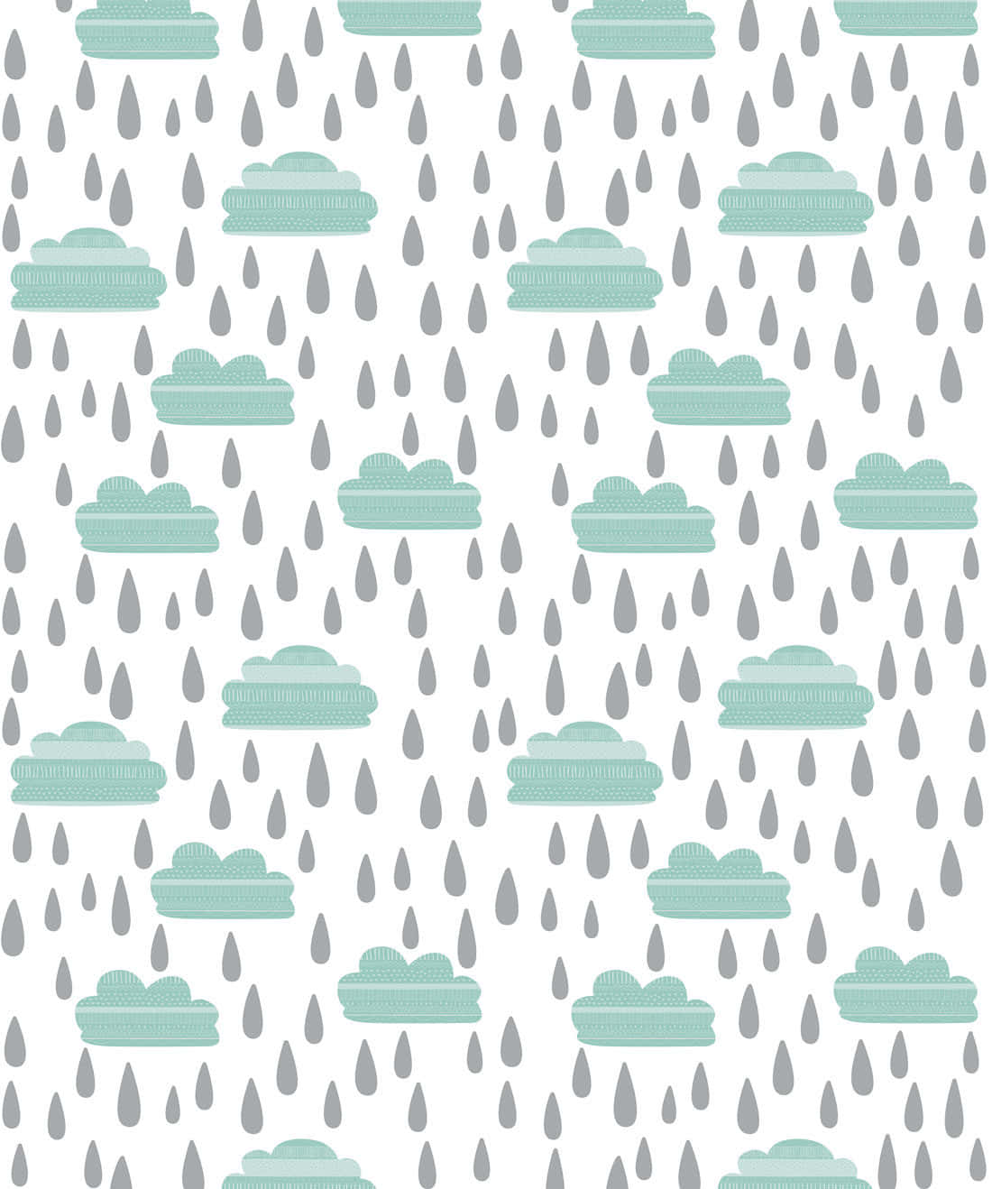 rainy clouds pattern, mint green clouds, textured edges, HD Phone Wallpaper