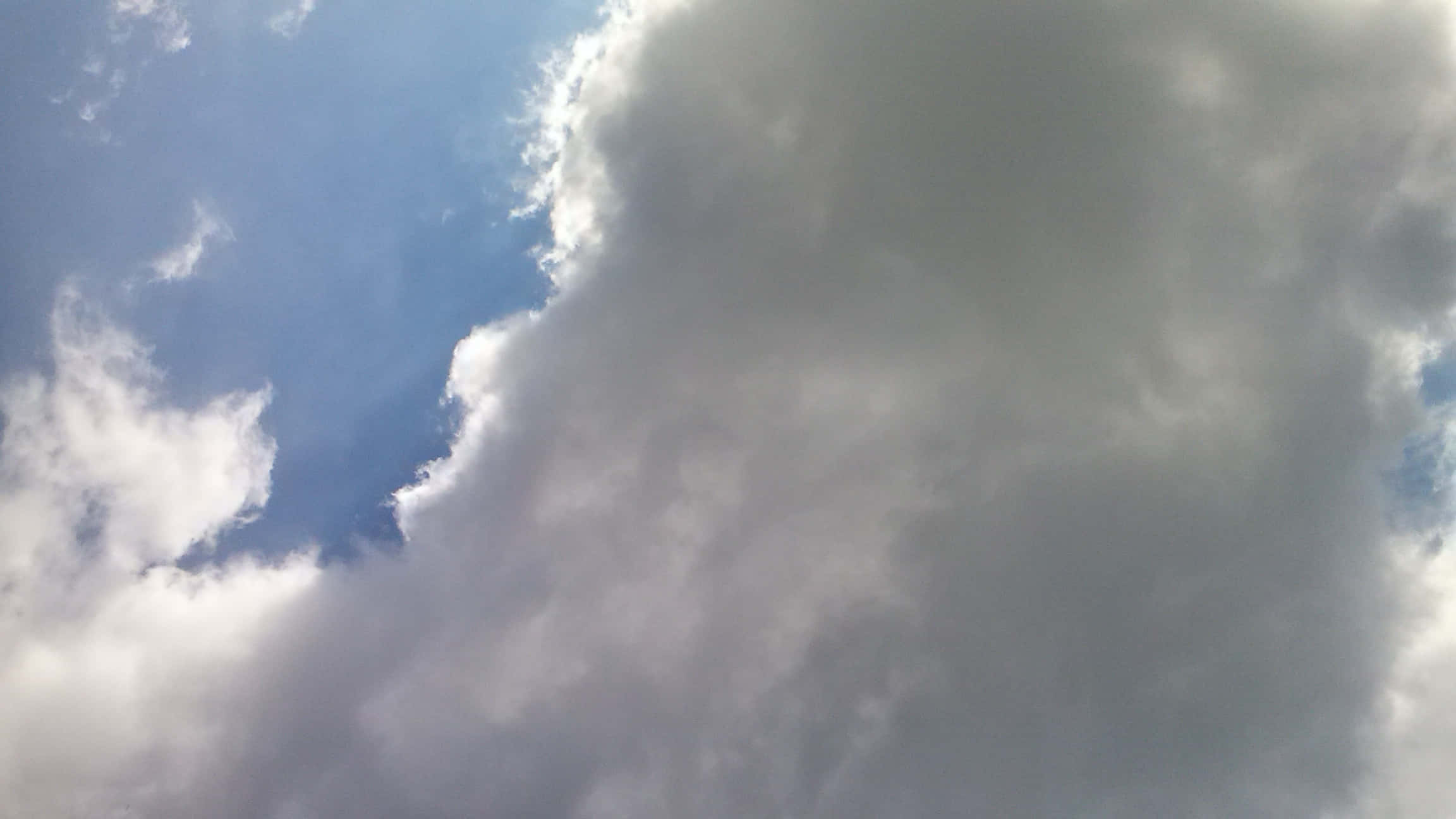 SKY-26, blue sky, voluminous white and gray clouds, Full HD Desktop Wallpaper