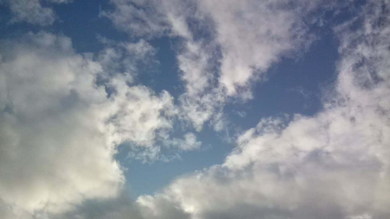 sky, fluffy white clouds, vibrant blue canvas, HD Desktop Wallpaper