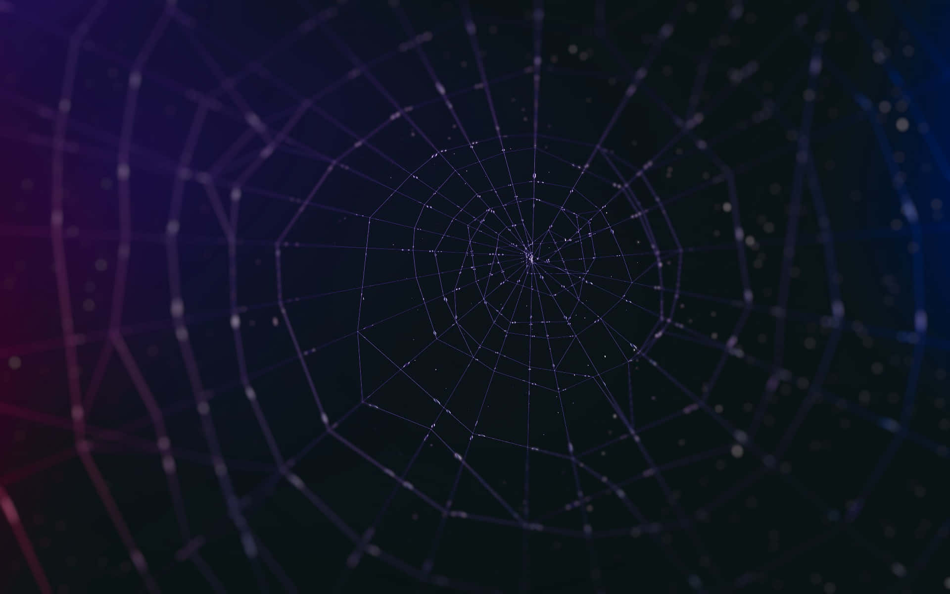 abstract spider web network, glowing geometric web pattern, central point, Full HD Desktop Wallpaper