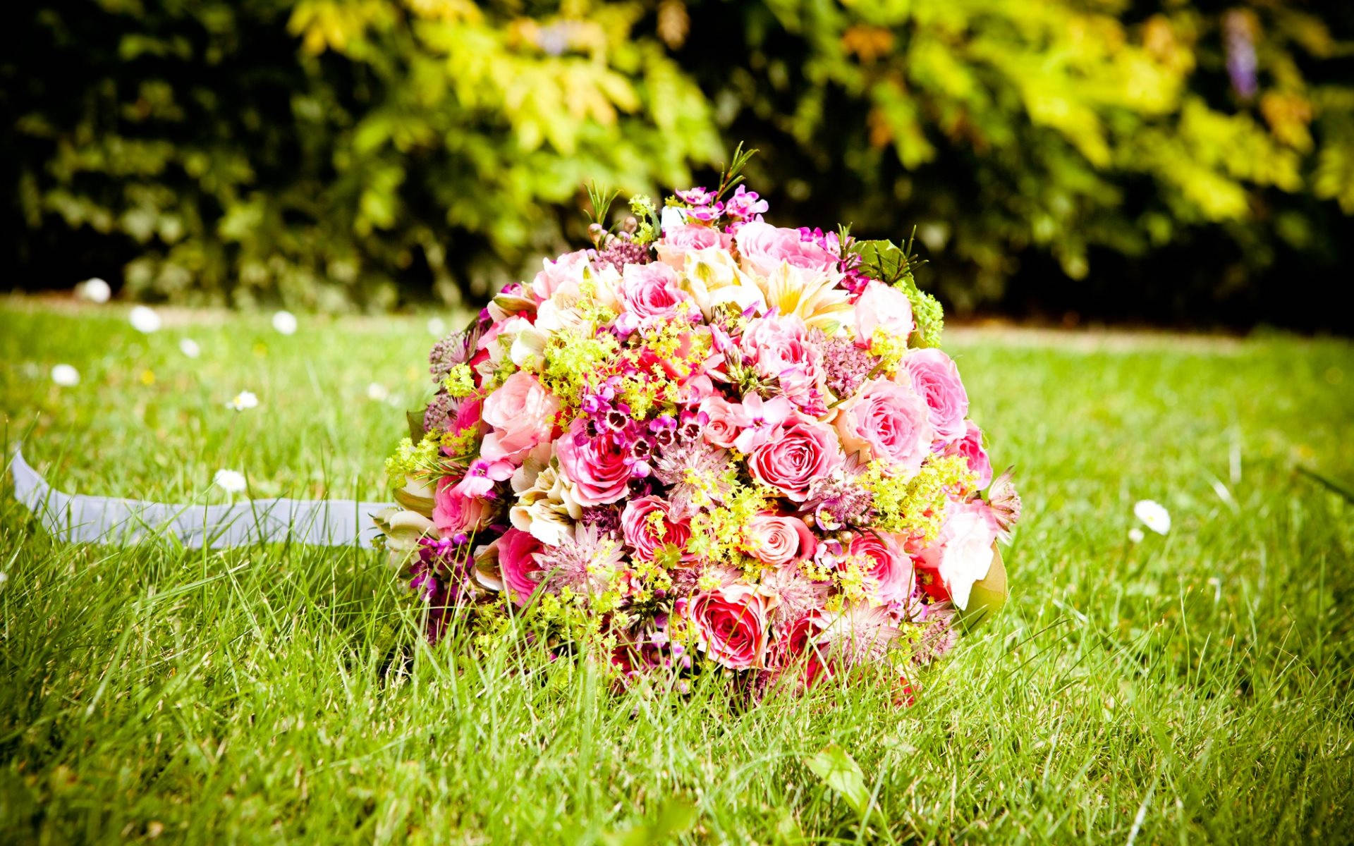 Wedding Aesthetic, pink, green, Full HD Desktop Wallpaper