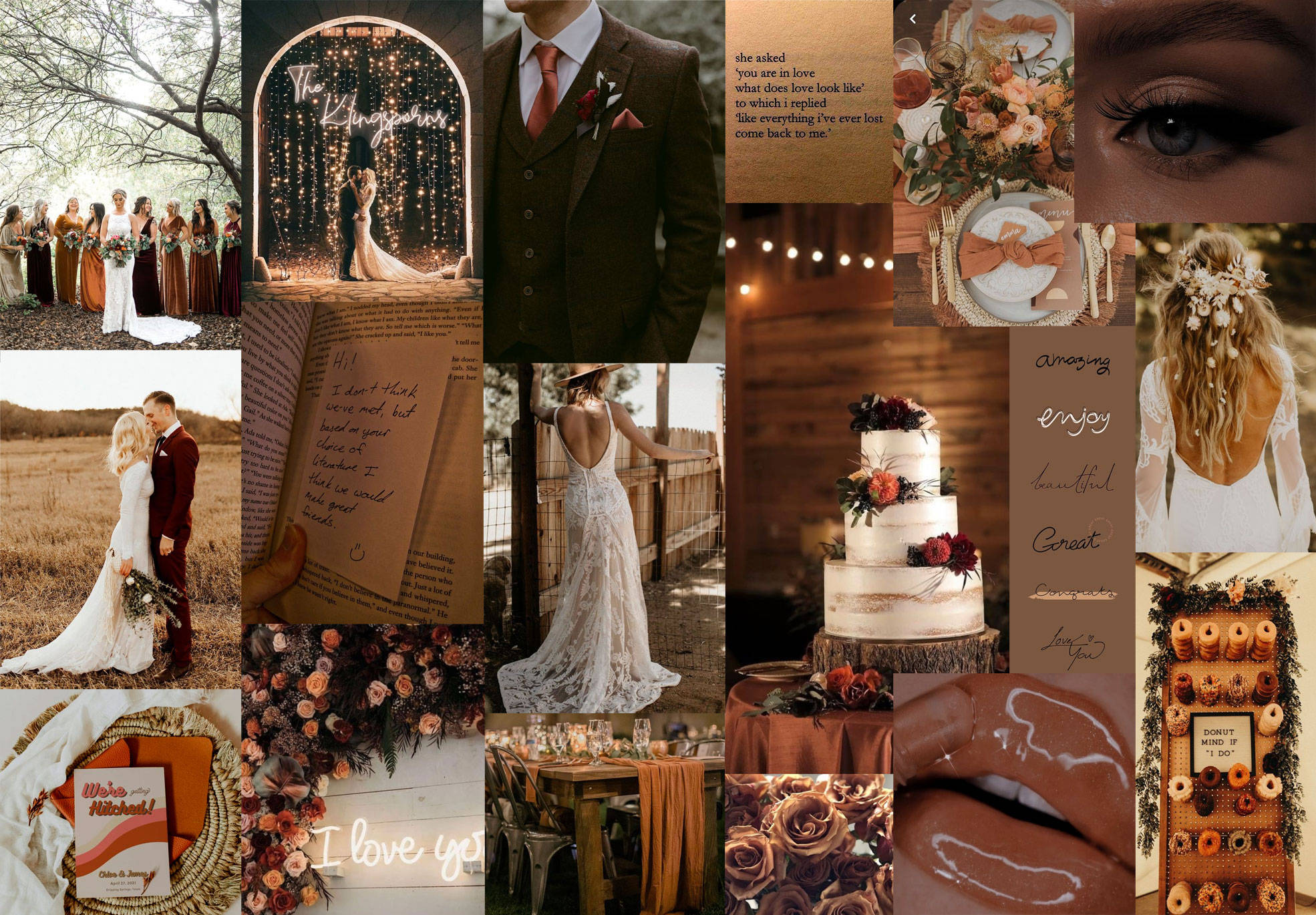 Dream Wedding Cottage Core Aesthetic Computer, earthy tones, glowing arches, Full HD Desktop Wallpaper