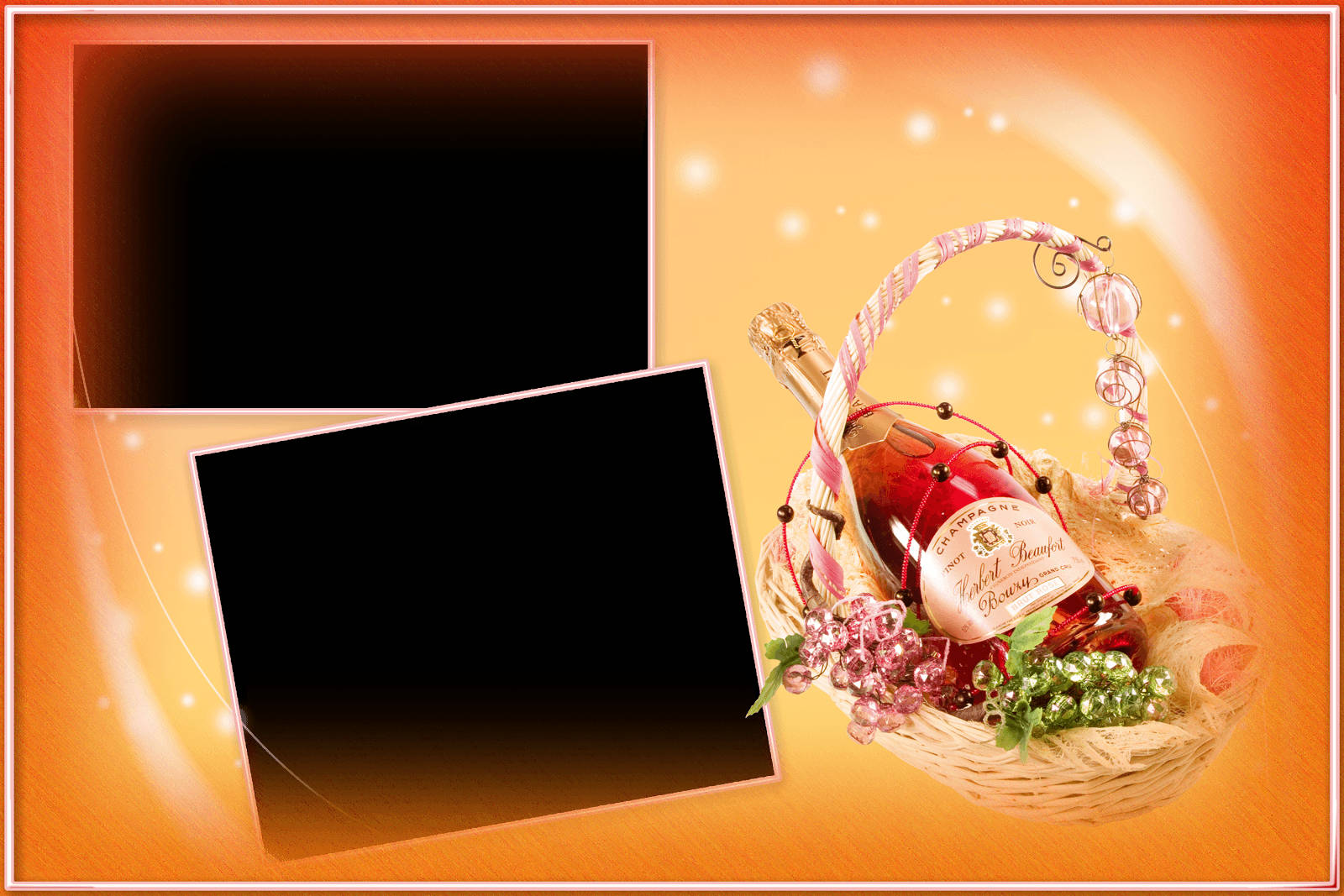 Wedding Album, orange, champagne, HD Desktop Wallpaper