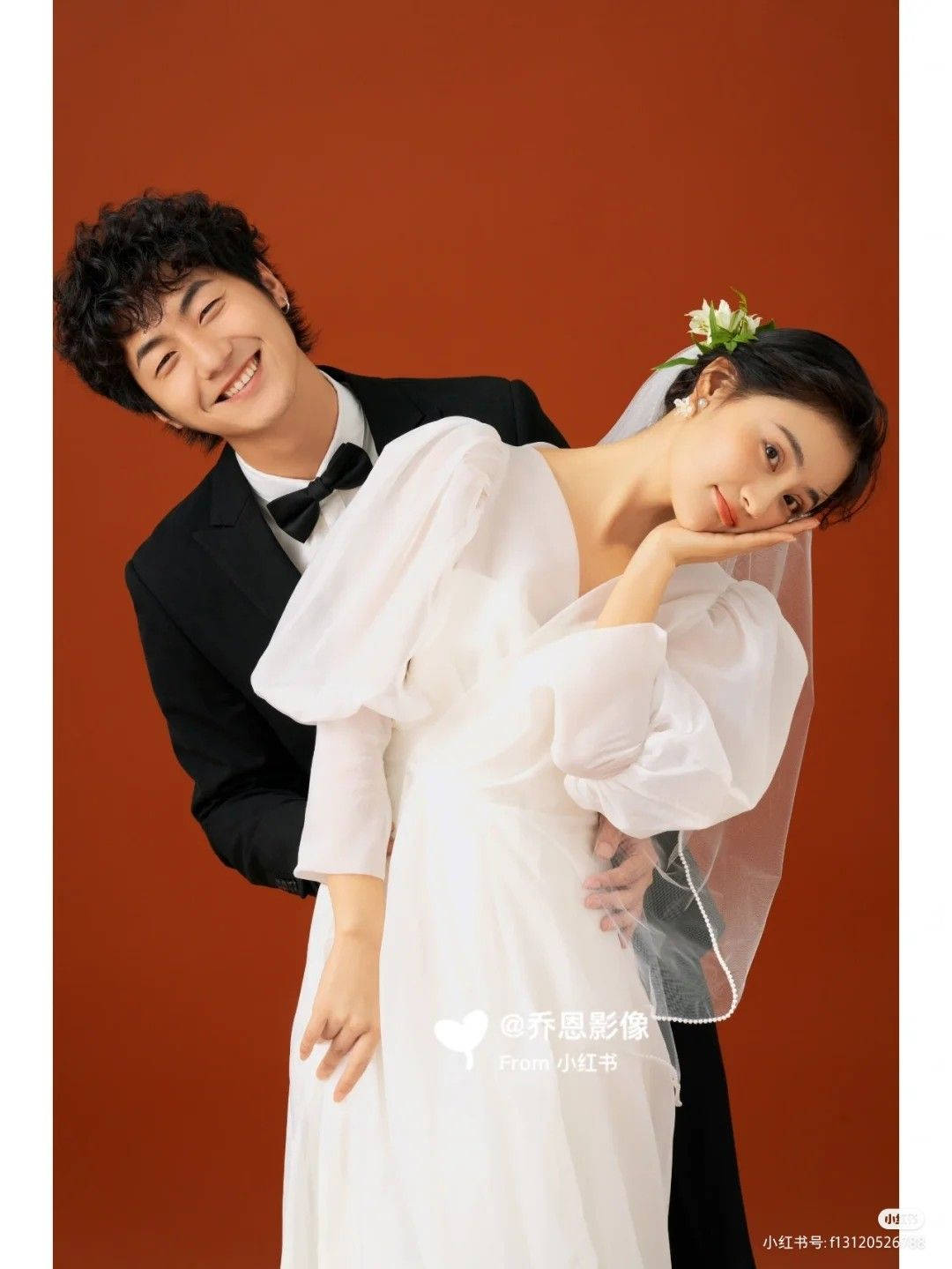 Korean couple, nuptial photograph, wedding attire, HD Phone Wallpaper