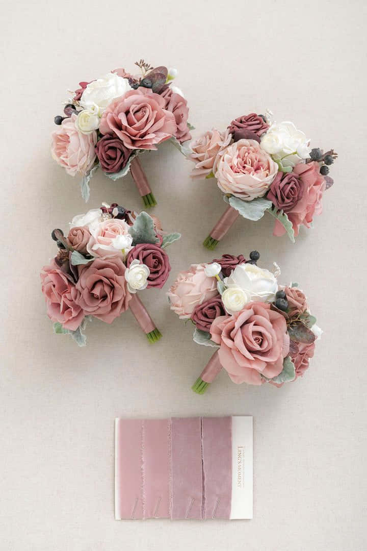 roses wedding, dusty rose mauve, cream, SD Phone Wallpaper