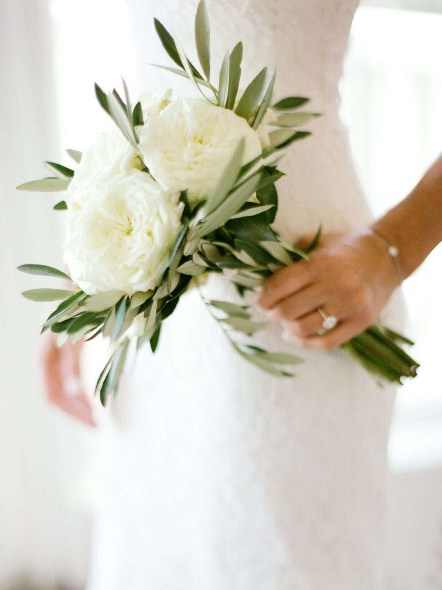 white lace gown, white peonies, olive branches, Full HD Phone Wallpaper