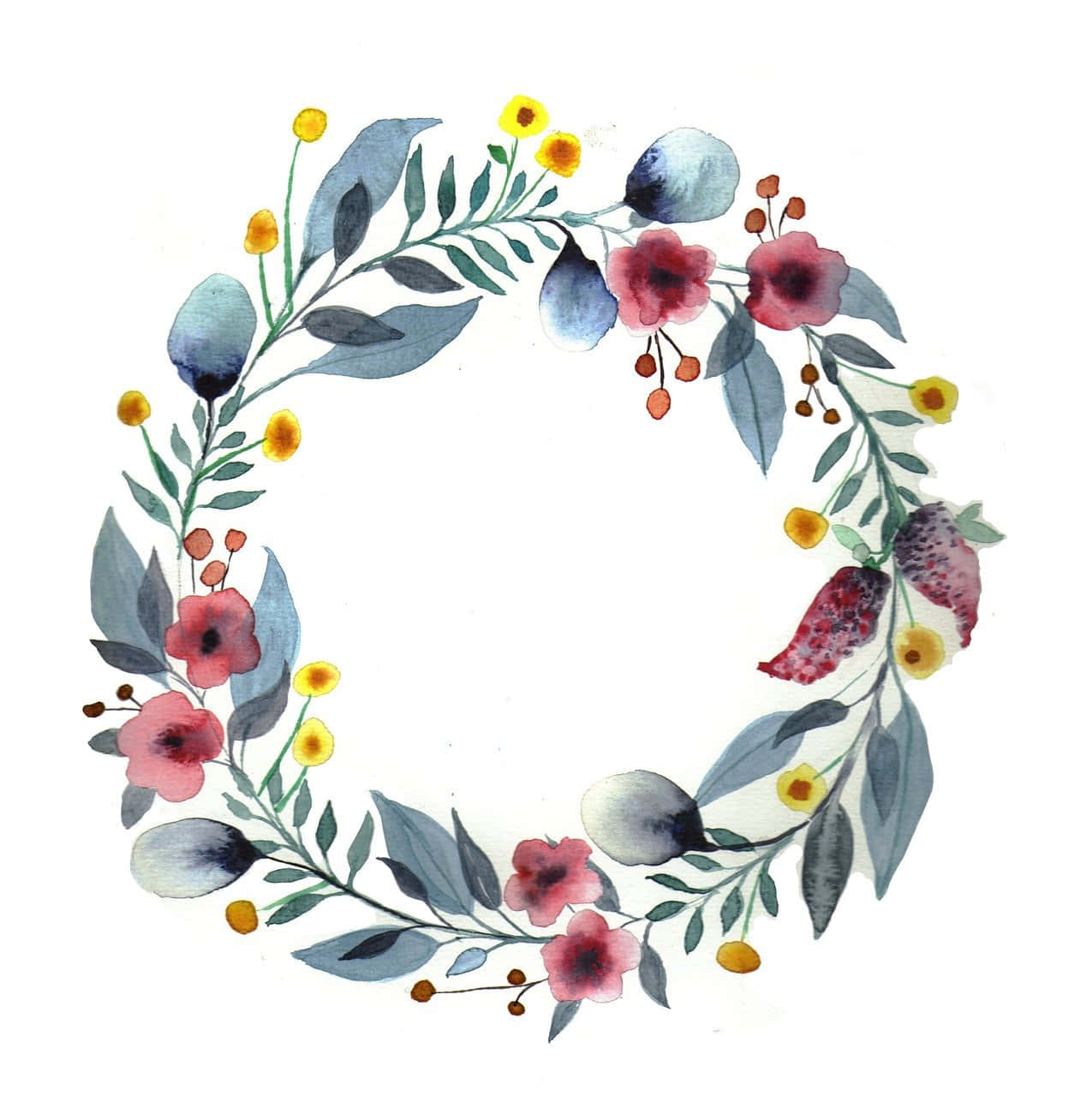 floral wreath, pink, red, HD Phone Wallpaper