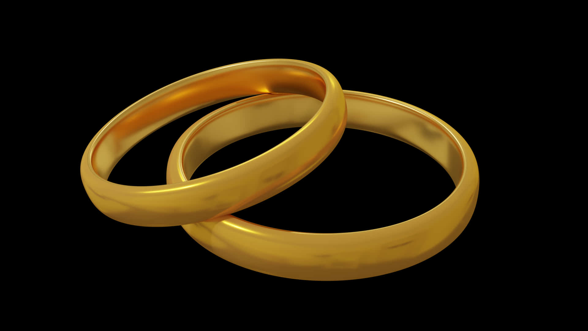 Golden Wedding Ring, digital clipart, gleaming gold, Full HD Desktop Wallpaper
