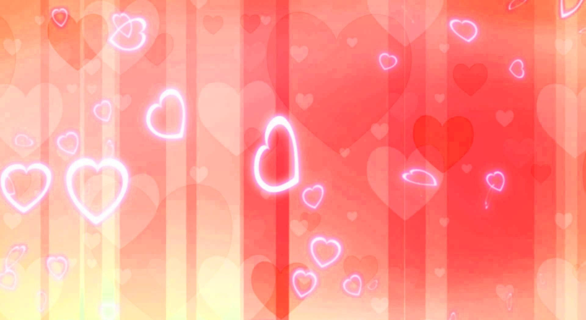 Wedding Album Pink Hearts, neon hearts, coral, Full HD Desktop Wallpaper