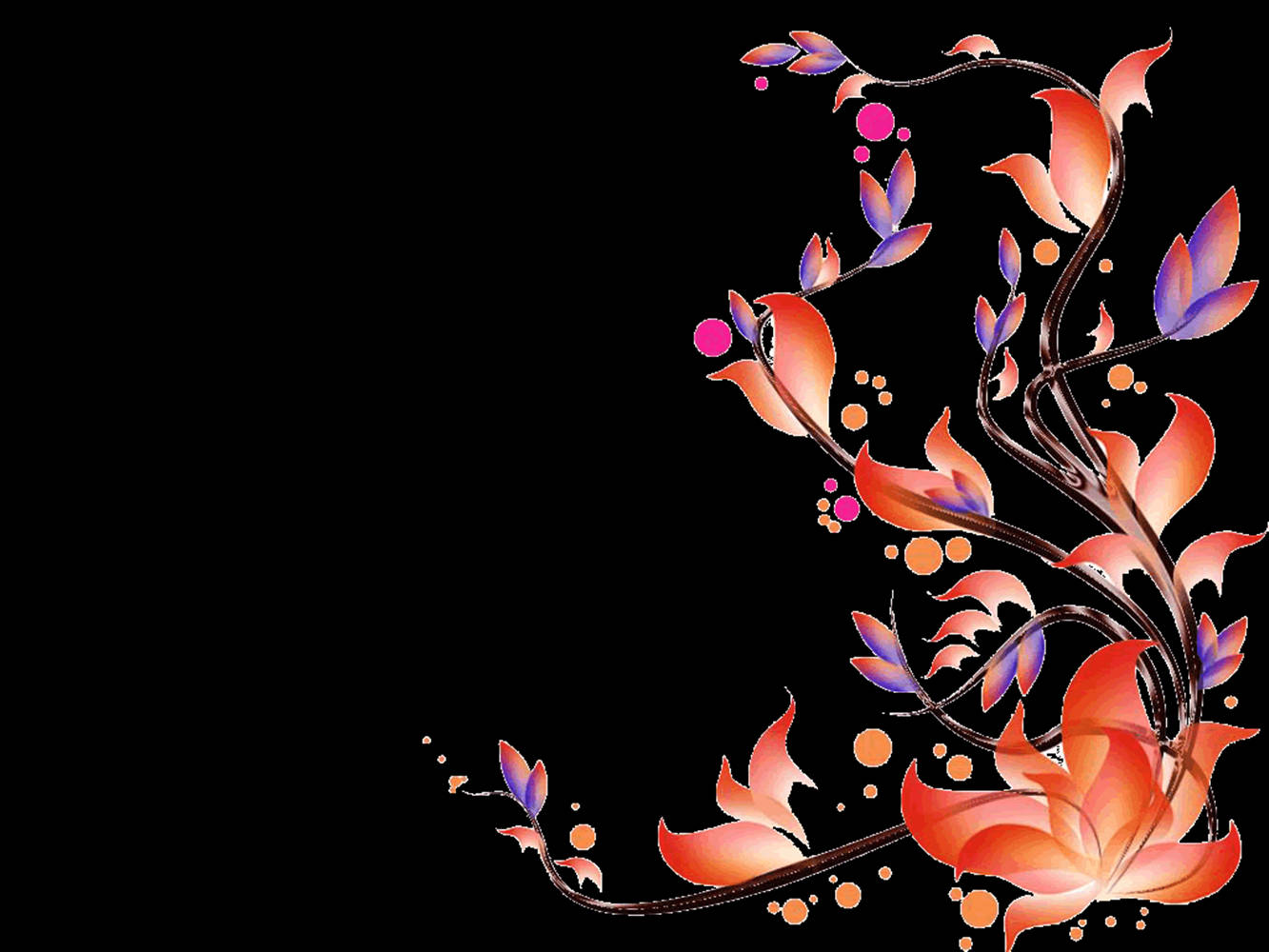 wedding album, floral branches, orange leaves, HD Desktop Wallpaper