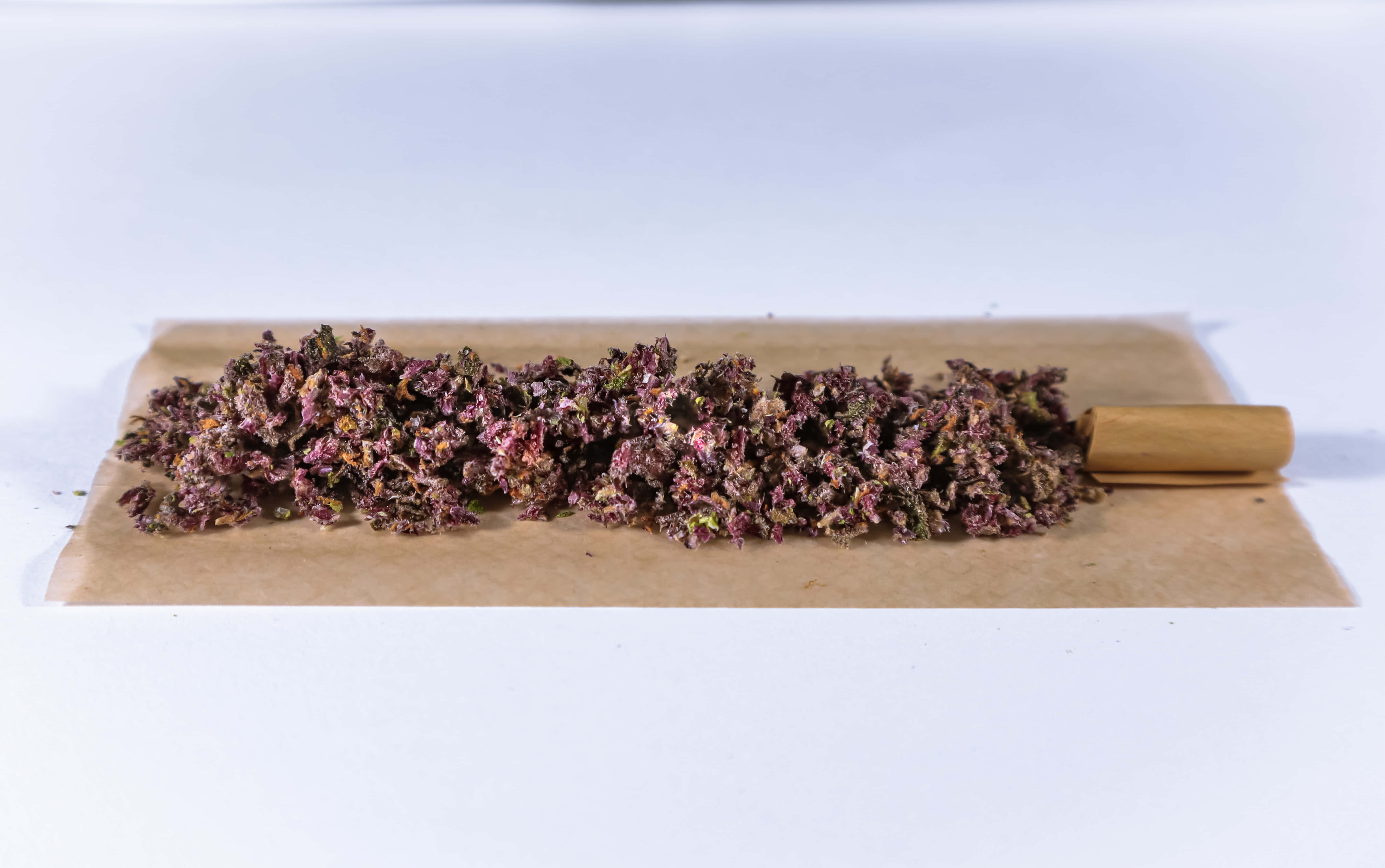 weed blunt, purple cannabis buds, brown paper, 5K Desktop Wallpaper