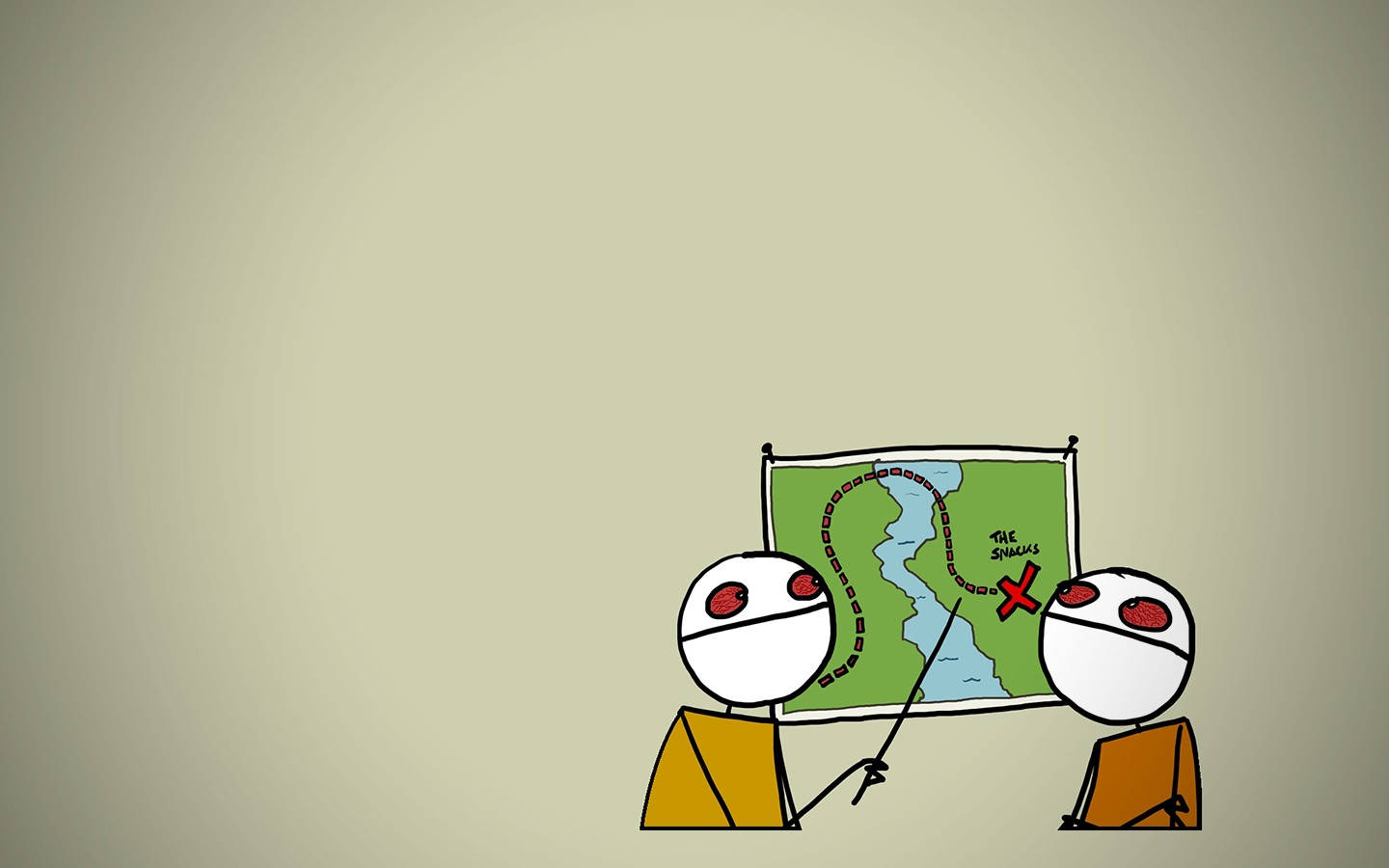 Map To Snacks 420, orange robes, red X, HD Desktop Wallpaper