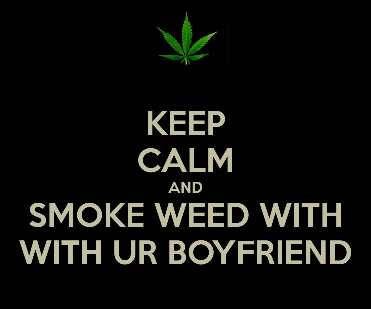 Keep Calm and Smoke Weed, cannabis leaf, black background, SD Desktop Wallpaper