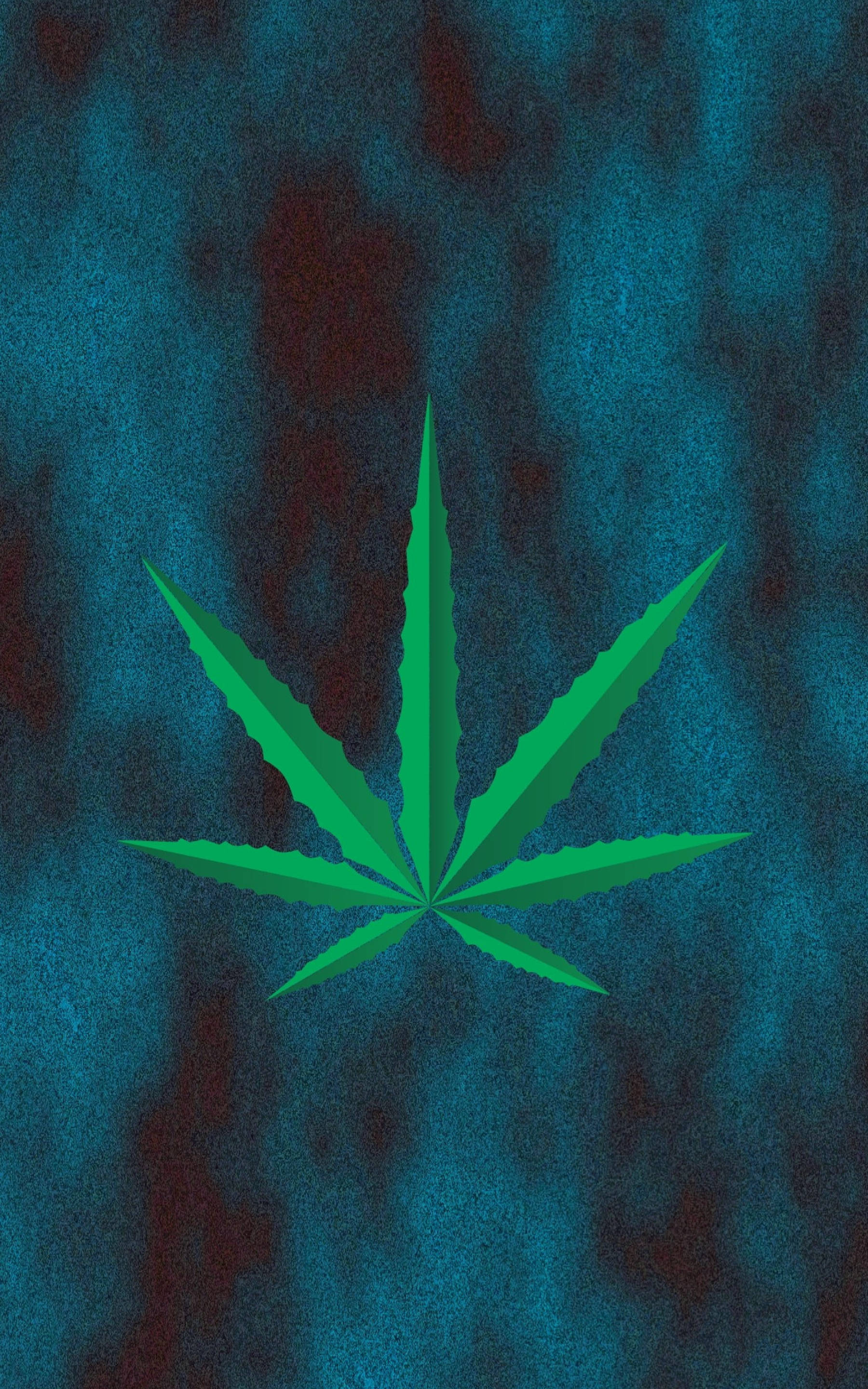 cannabis leaf, teal, dark red, 2K Phone Wallpaper