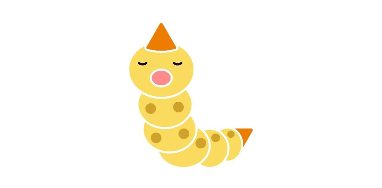 Weedle, yellow, cartoon caterpillar, HD Desktop Wallpaper