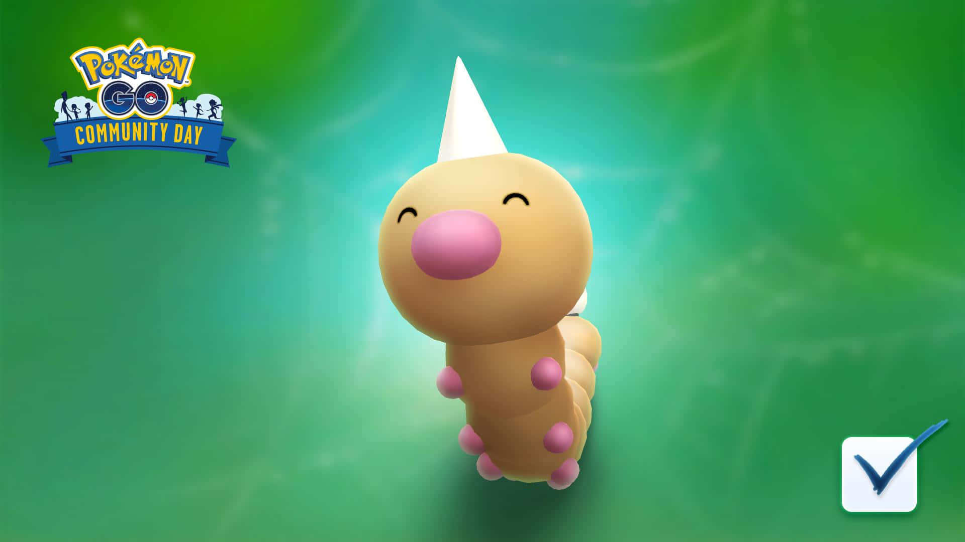 Weedle, vibrant forest, glowing green gradient background, Full HD Desktop Wallpaper