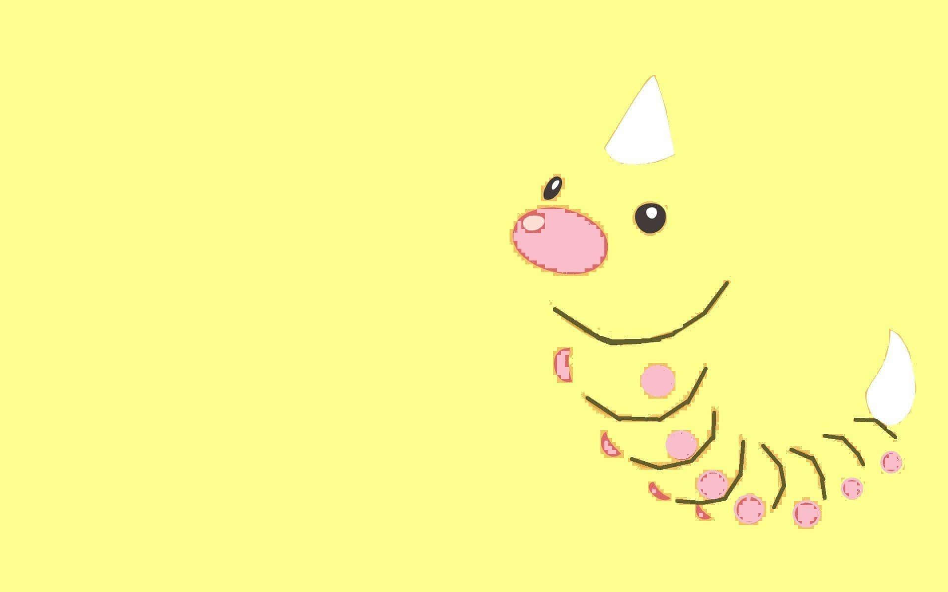 Weedle, pixelated, yellow, Full HD Desktop Wallpaper