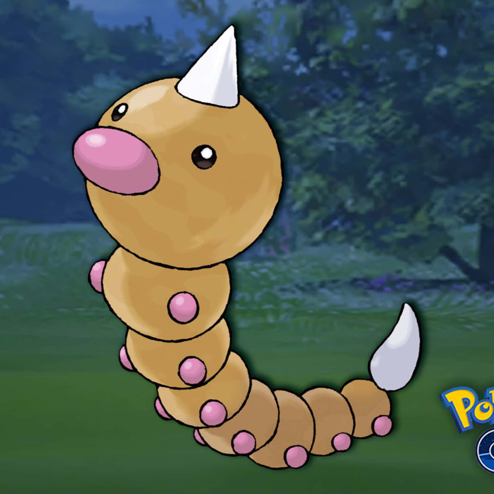 Weedle, brown caterpillar, pink spots, HD Desktop Wallpaper