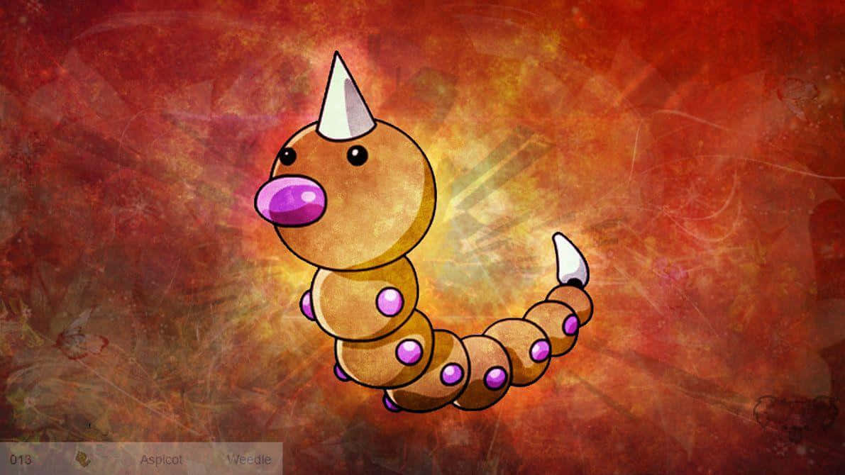 Weedle, cartoon caterpillar, white horn, SD Desktop Wallpaper