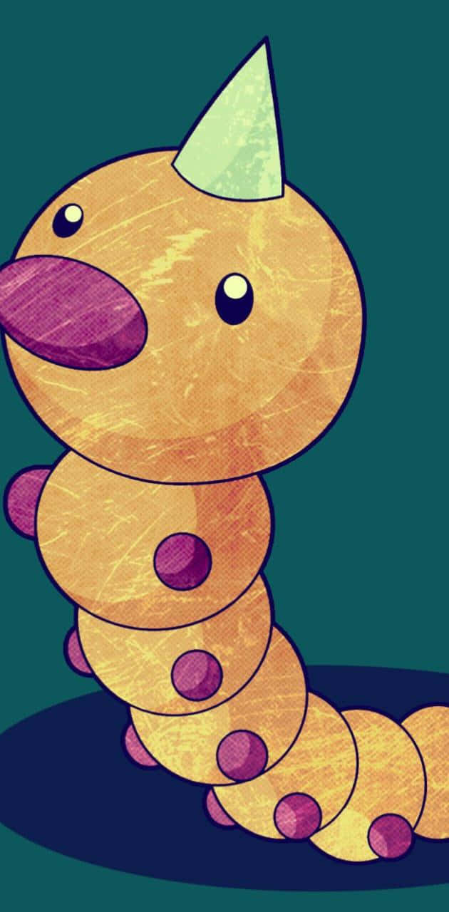 Weedle, green party hat, purple spots, HD Phone Wallpaper