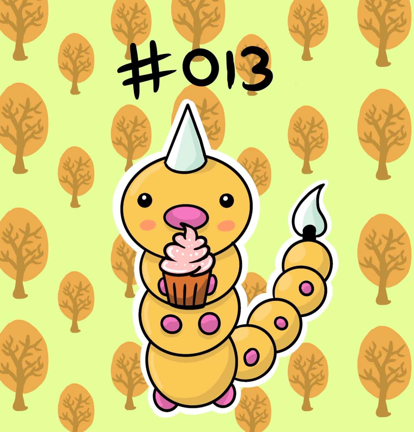 Weedle, cute cartoon Weedle, unicorn horn, HD Phone Wallpaper