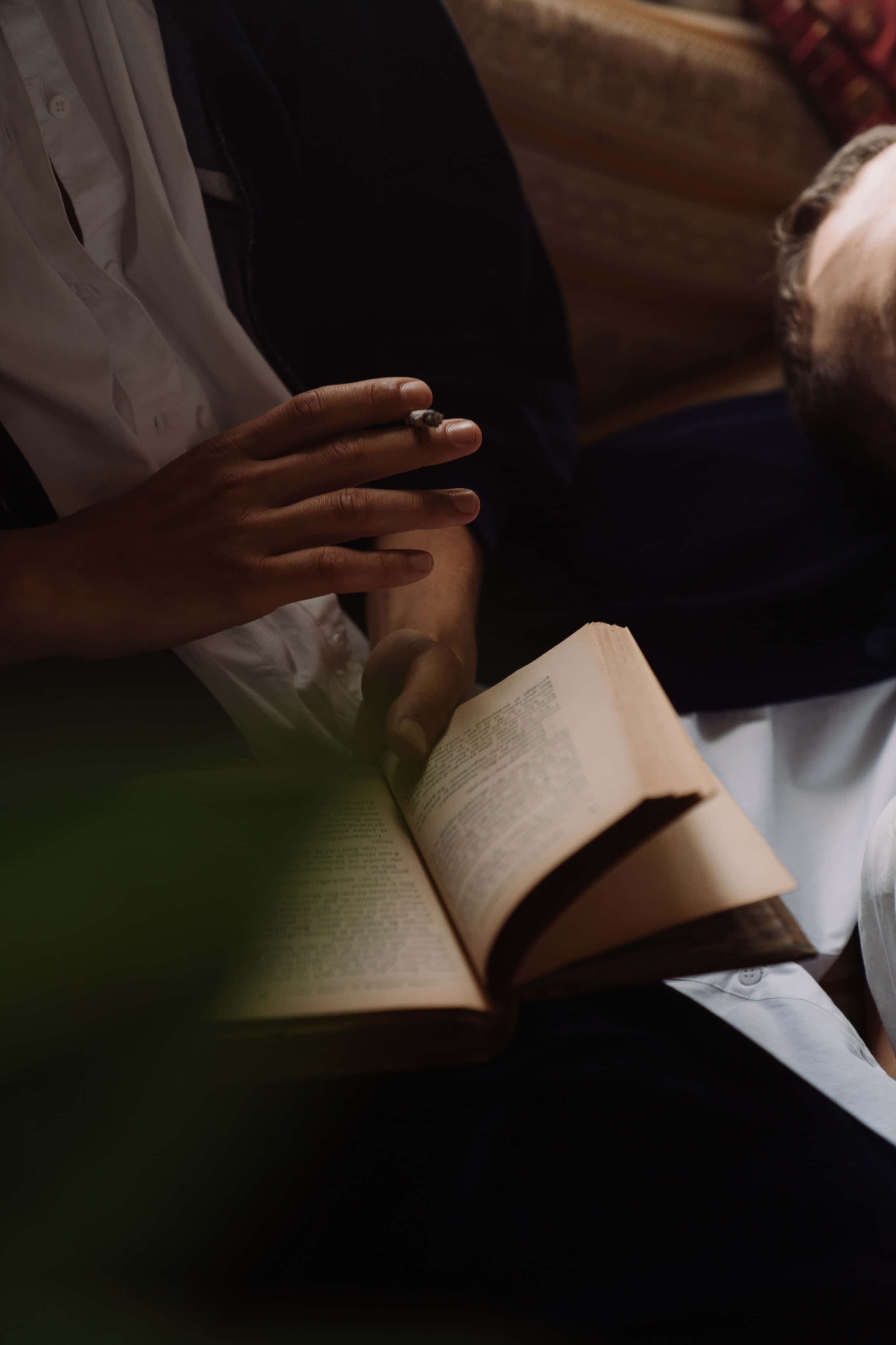 weed blunt, white shirt, open book, 2K Phone Wallpaper