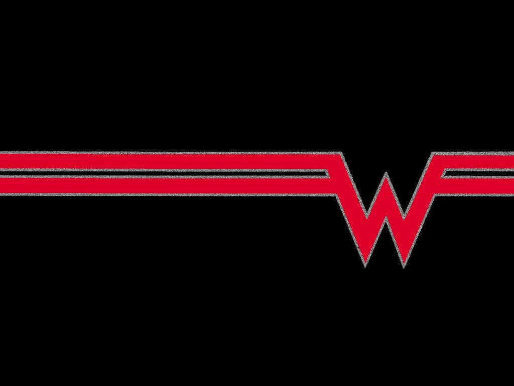 Weezer, red stylized W emblem, double parallel lines, SD Desktop Wallpaper