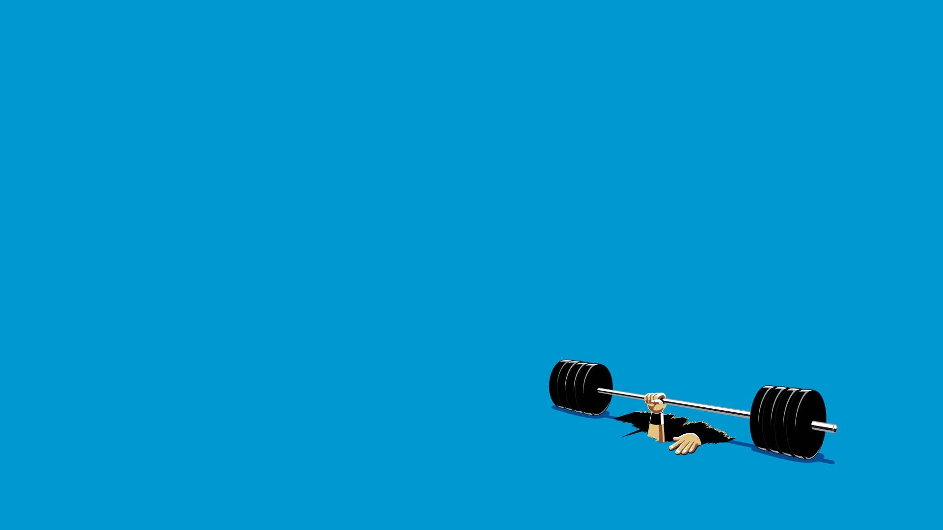 minimalist, cartoon person, hole, Full HD Desktop Wallpaper