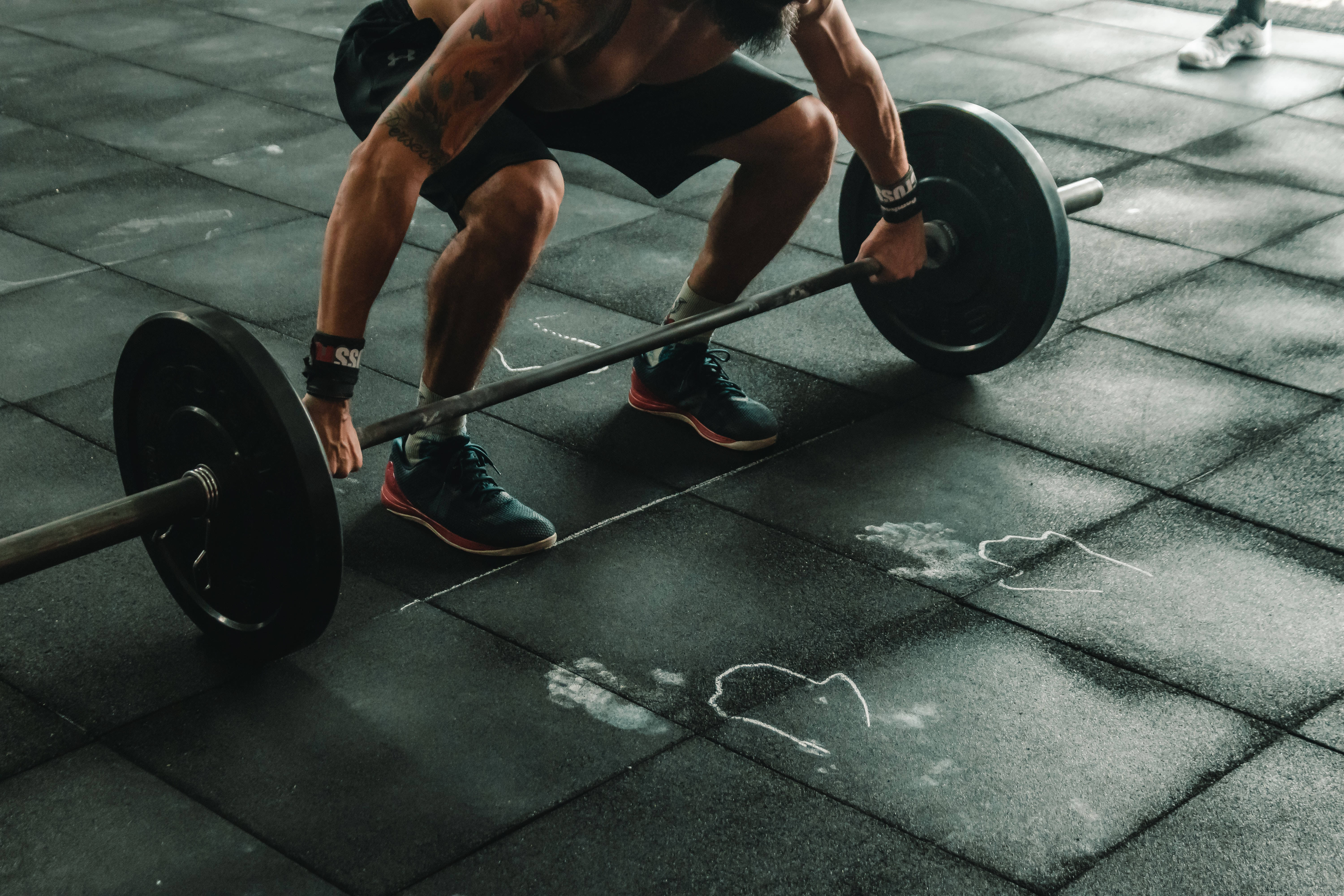 sport weight lifting man, muscular man, tattoos, 5K Desktop Wallpaper