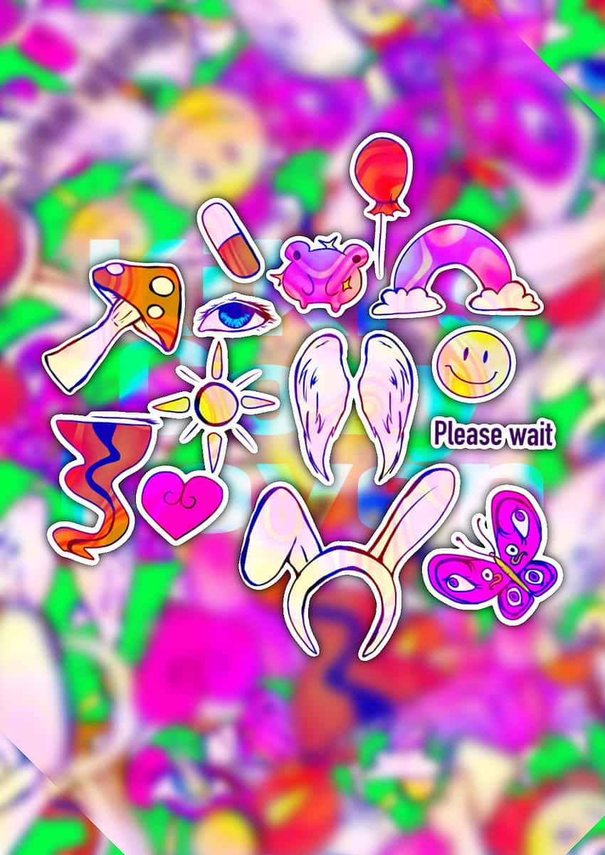 Weirdcore Collage Aesthetic, mushrooms, eyes, SD Phone Wallpaper