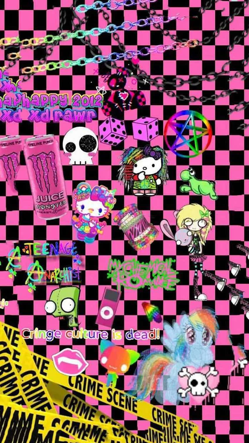 pink checkered, vibrant pink, black checkered, HD Phone Wallpaper