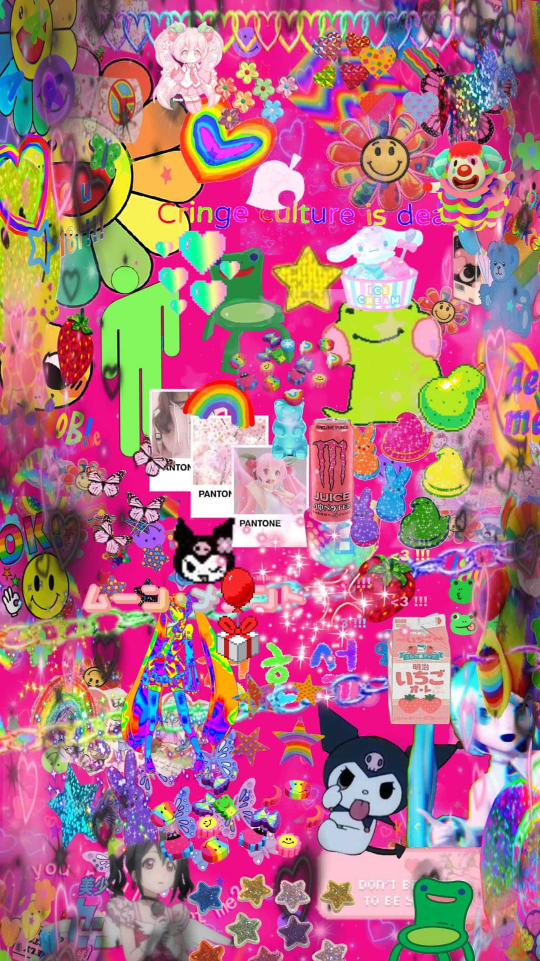 Weirdcore Pfp, pink, digital collage, Full HD Phone Wallpaper