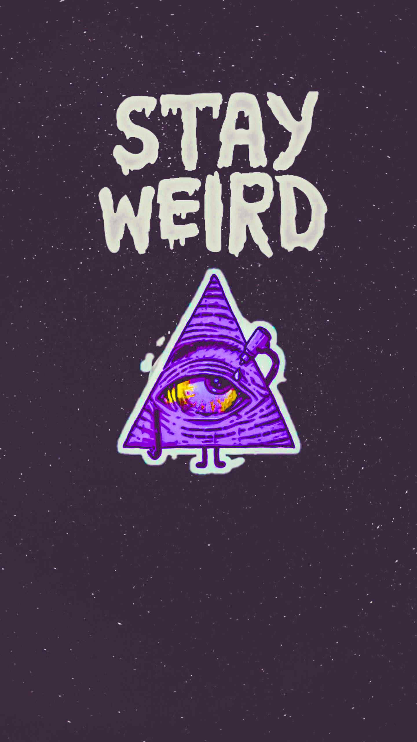 Weirdcore, purple triangle, eye, 2K Phone Wallpaper