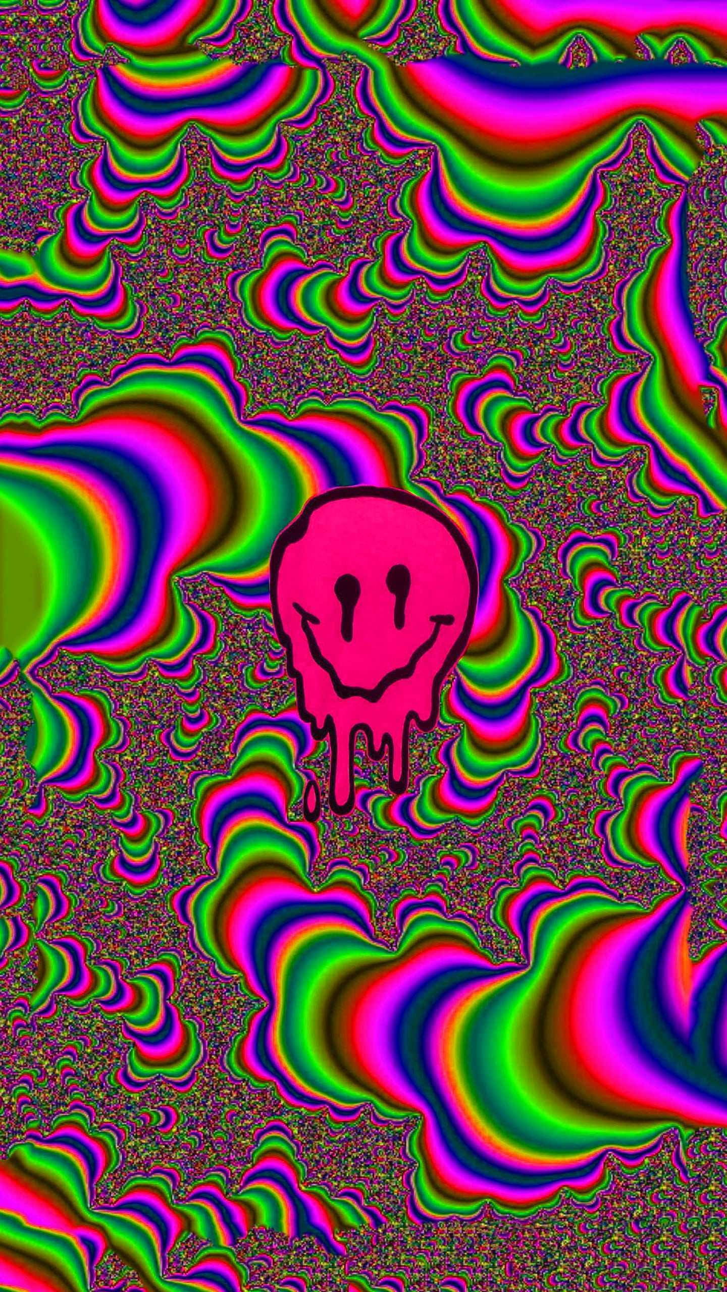 weirdcore, smiley face, optical art, 2K Phone Wallpaper